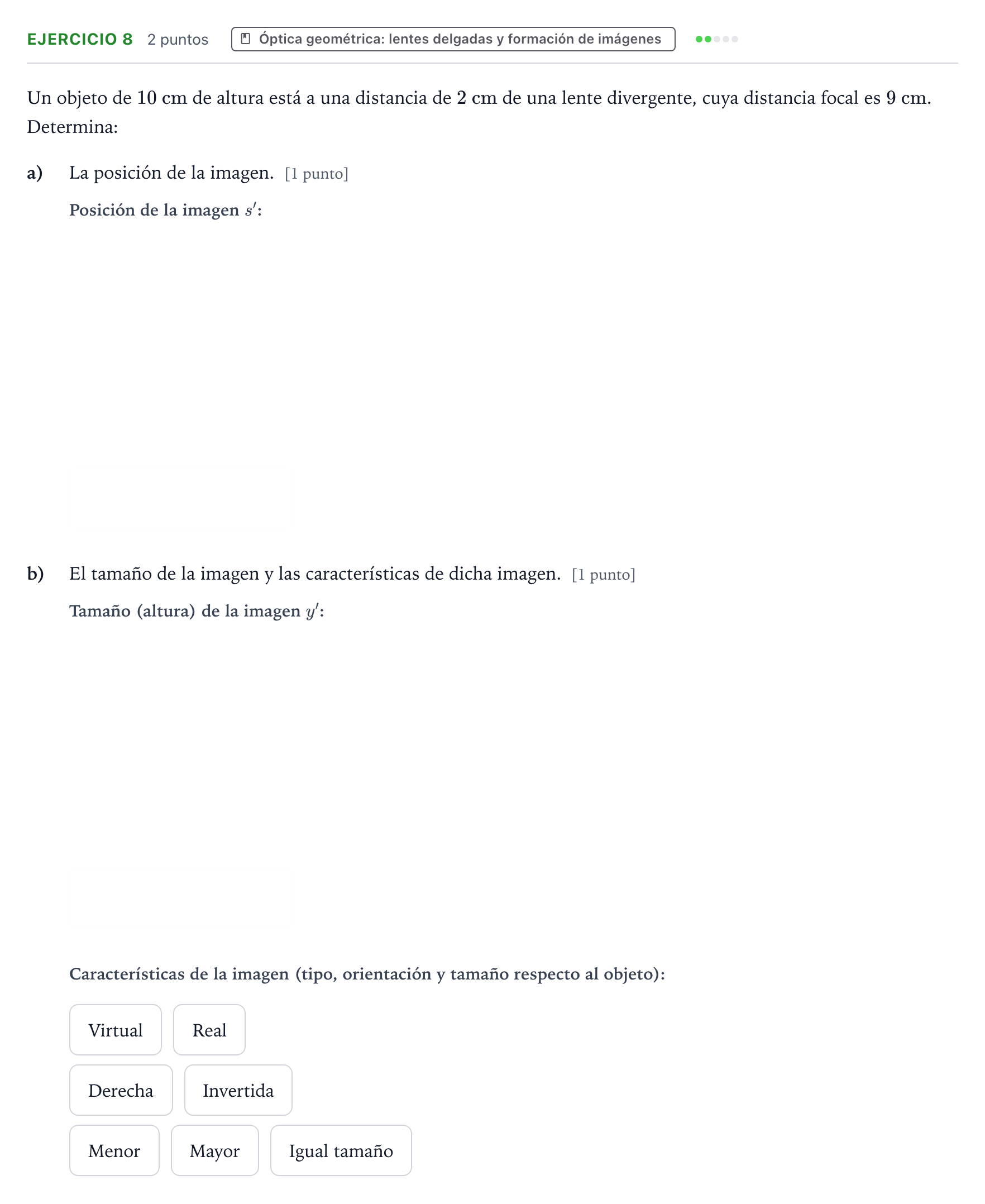 Enunciado: Problema 8 · Física PAU Extremadura Extraordinaria 2021