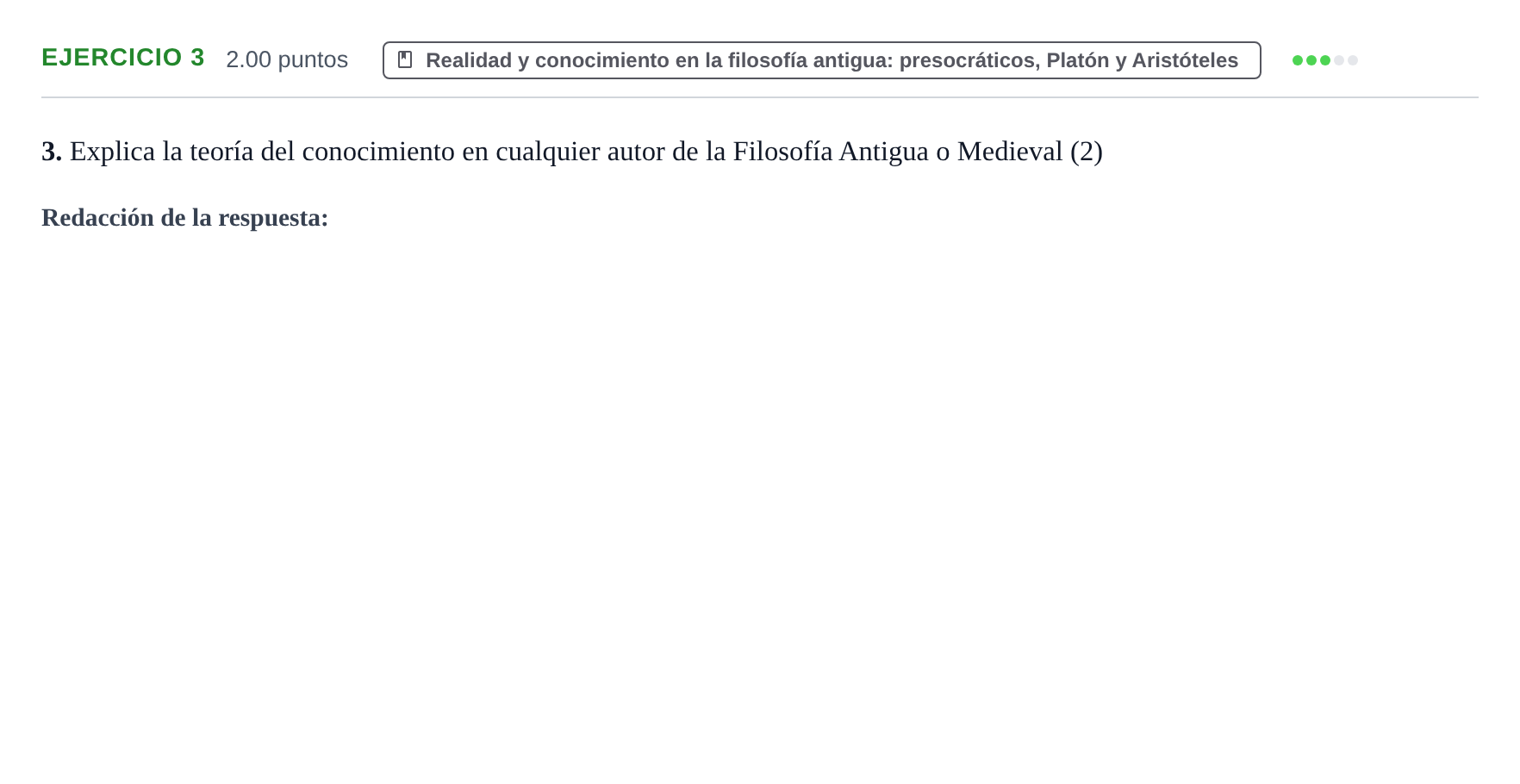 Enunciado: Problema 3 · Historia de la Filosofía PAU Extremadura Extraordinaria 2021