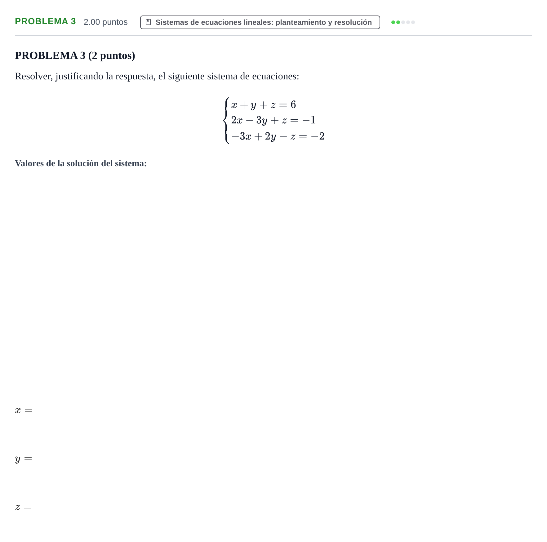 Enunciado: Problema 3 · Matemáticas aplicadas a las Ciencias Sociales II PAU Extremadura Extraordinaria 2021