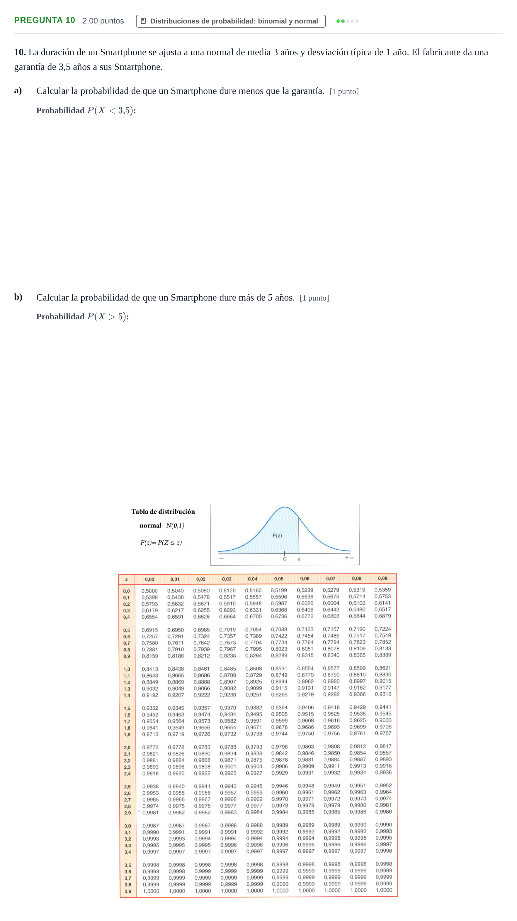 Enunciado: Pregunta 10 · Matemáticas II PAU Extremadura Extraordinaria 2021