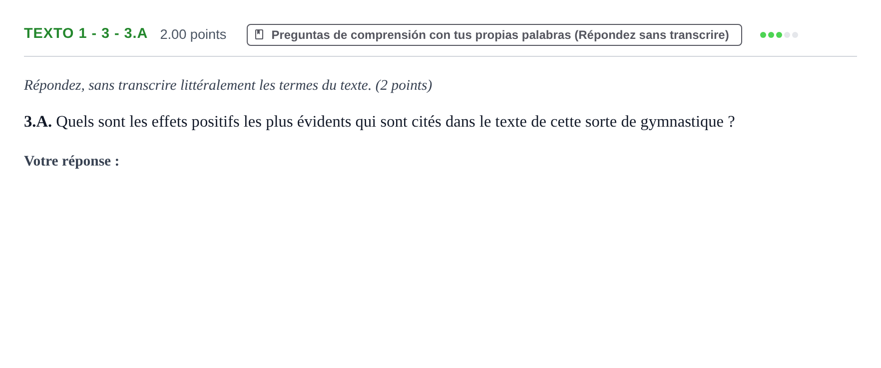 Enunciado: Ejercicio Texto 1 - 3 - 3.A · Francés PAU Asturias Extraordinaria (2ª lengua extranjera) 2022