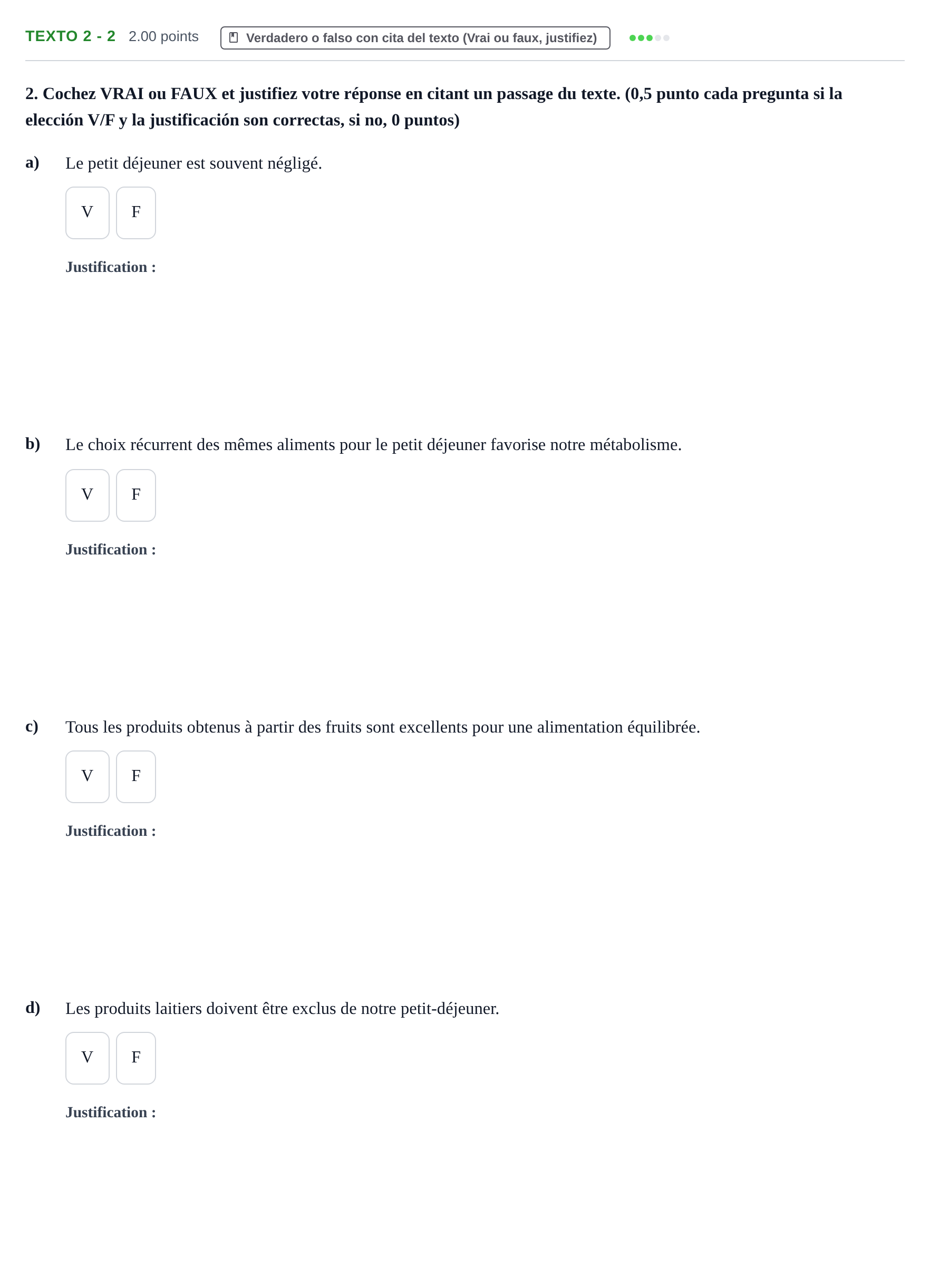 Enunciado: Ejercicio Texto 2 - 2 · Francés PAU Asturias Extraordinaria (2ª lengua extranjera) 2022