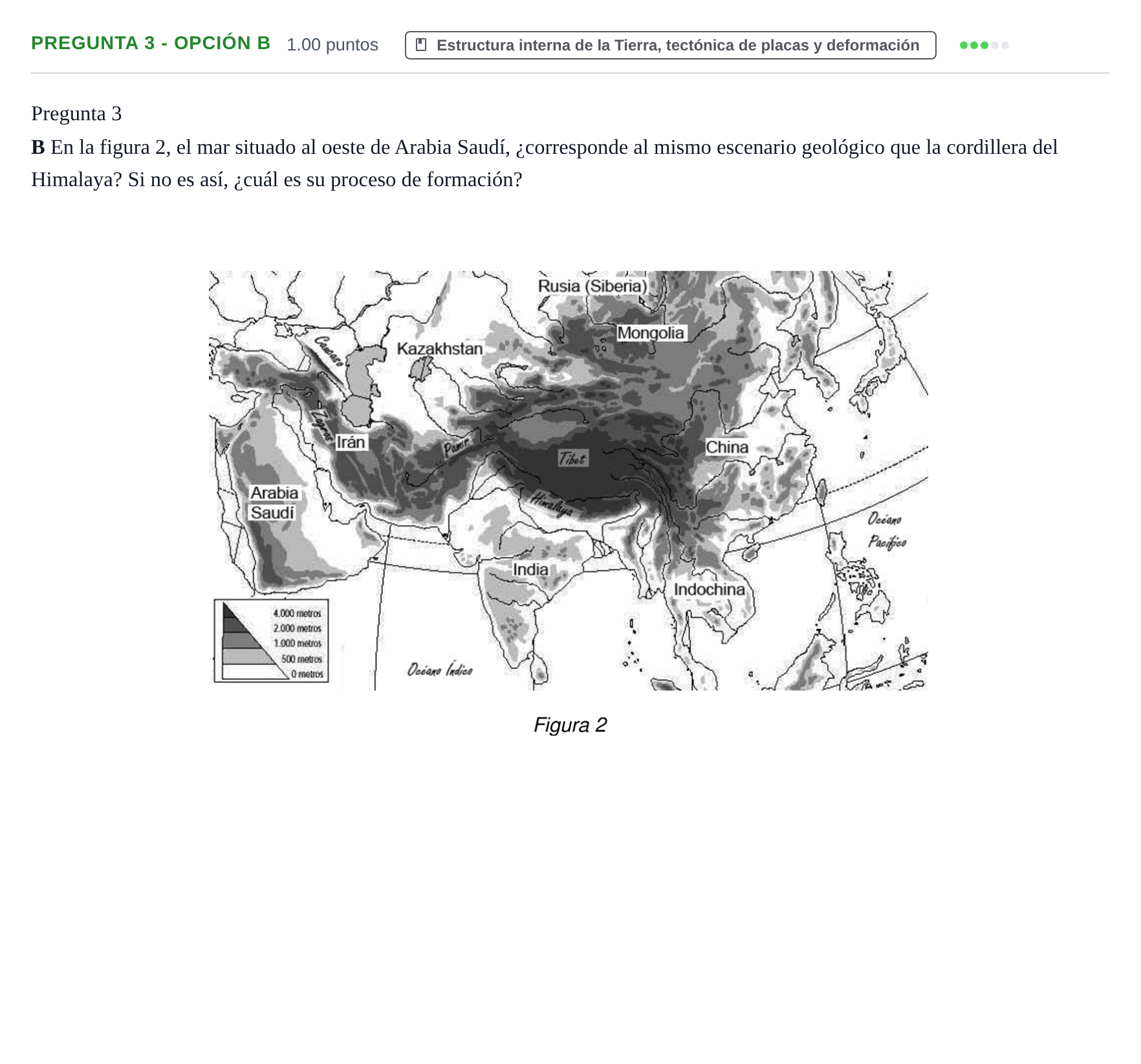 Enunciado: Pregunta 3 - Opción B · Geología y Ciencias Ambientales PAU Asturias Ordinaria 2022