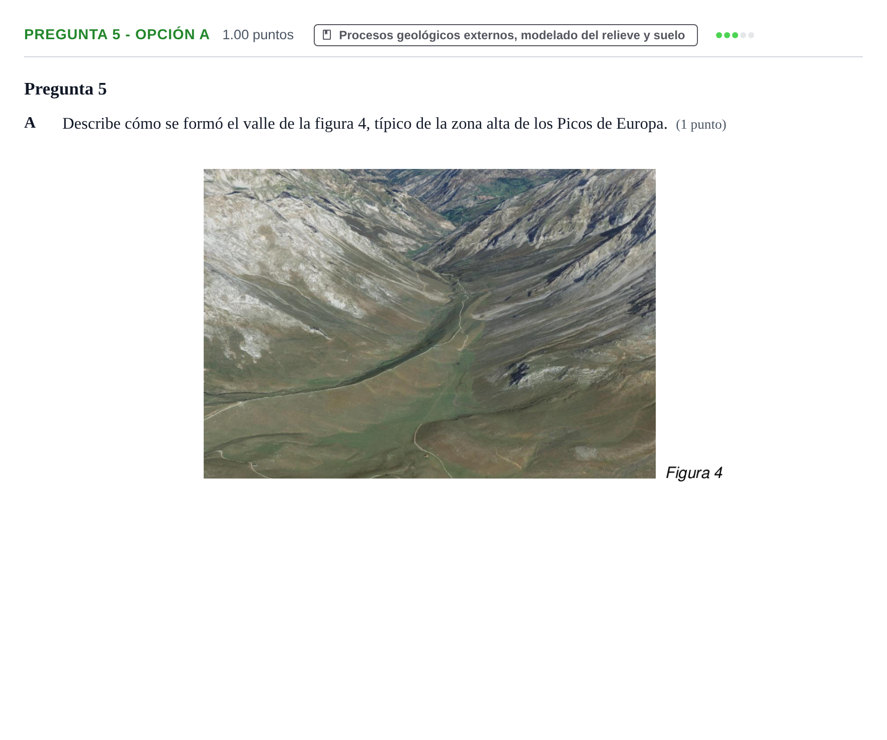 Enunciado: Pregunta 5 - Opción A · Geología y Ciencias Ambientales PAU Asturias Ordinaria 2022