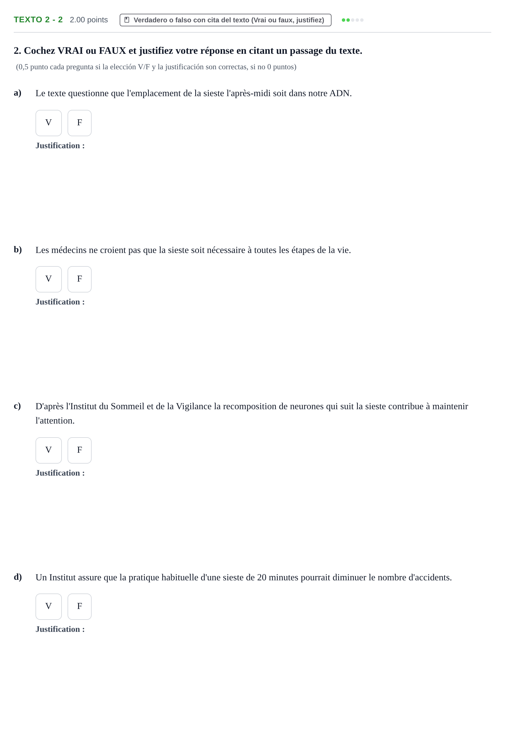 Enunciado: Ejercicio Texto 2 - 2 · Francés PAU Asturias Ordinaria 2022