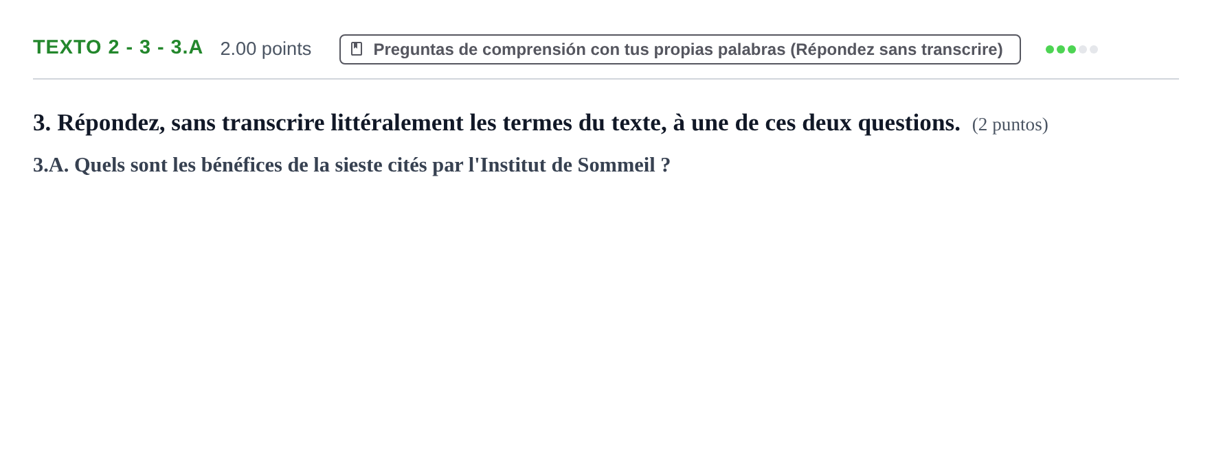 Enunciado: Ejercicio Texto 2 - 3 - 3.A · Francés PAU Asturias Ordinaria 2022