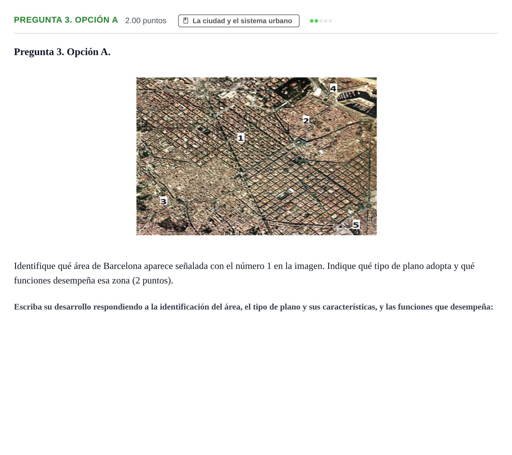 Enunciado: Pregunta 3. Opción A · Geografía PAU Asturias Extraordinaria 2022