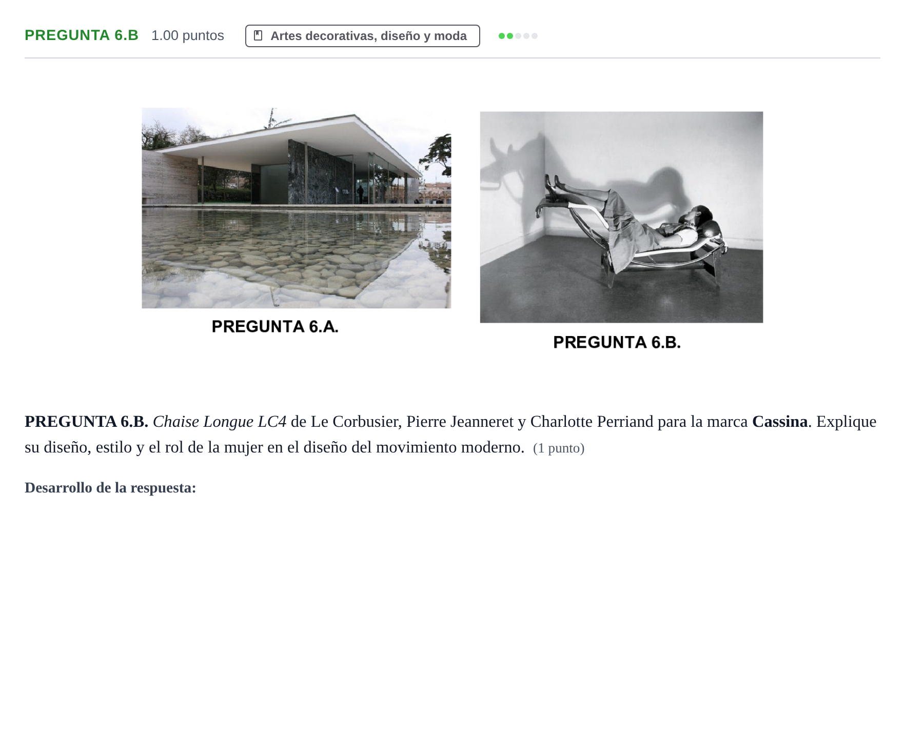 Enunciado: Pregunta 6.B · Fundamentos Artísticos PAU Asturias Extraordinaria 2022
