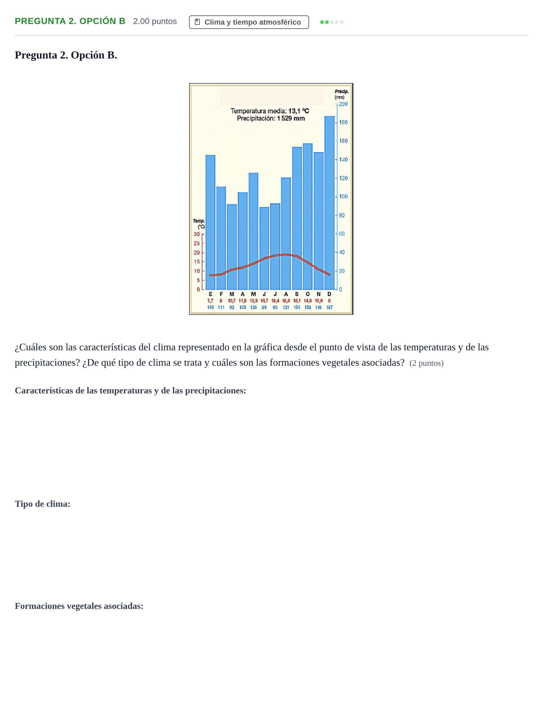 Enunciado: Pregunta 2. Opción B · Geografía PAU Asturias Ordinaria 2022