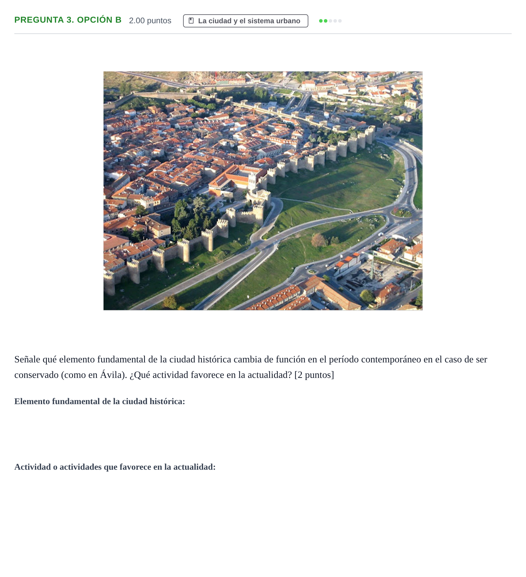 Enunciado: Pregunta 3. Opción B · Geografía PAU Asturias Ordinaria 2022
