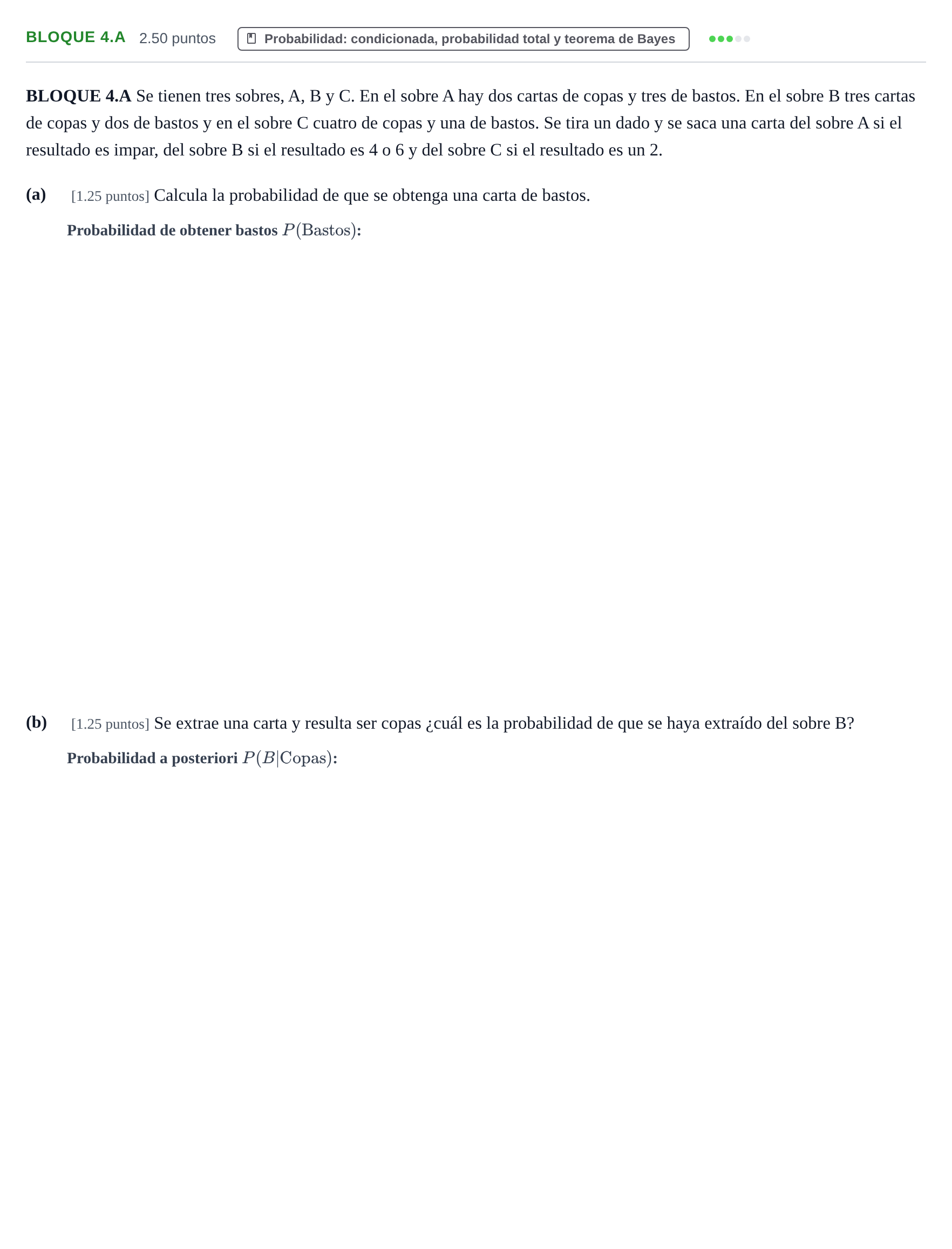 Enunciado: BLOQUE 4.A · Matemáticas II PAU Asturias Ordinaria 2022