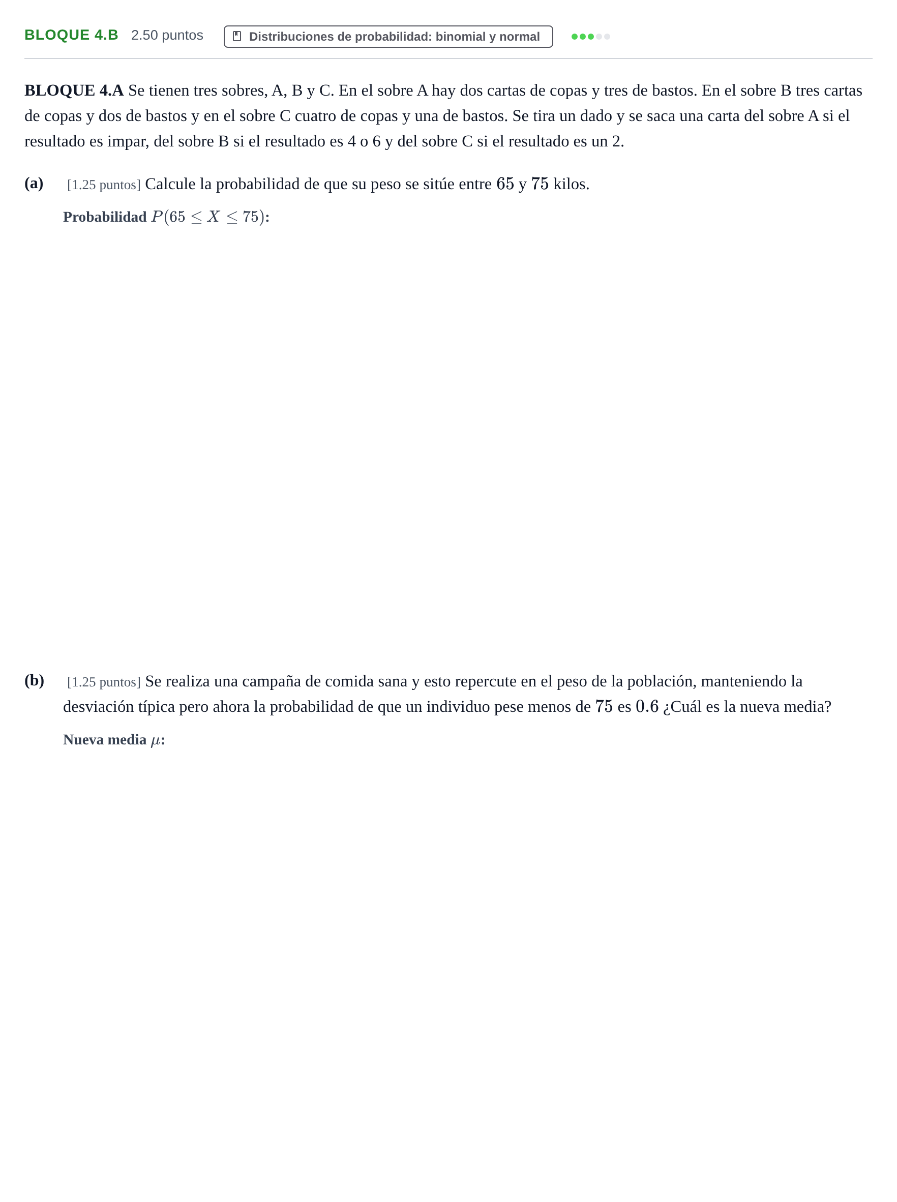 Enunciado: BLOQUE 4.B · Matemáticas II PAU Asturias Ordinaria 2022