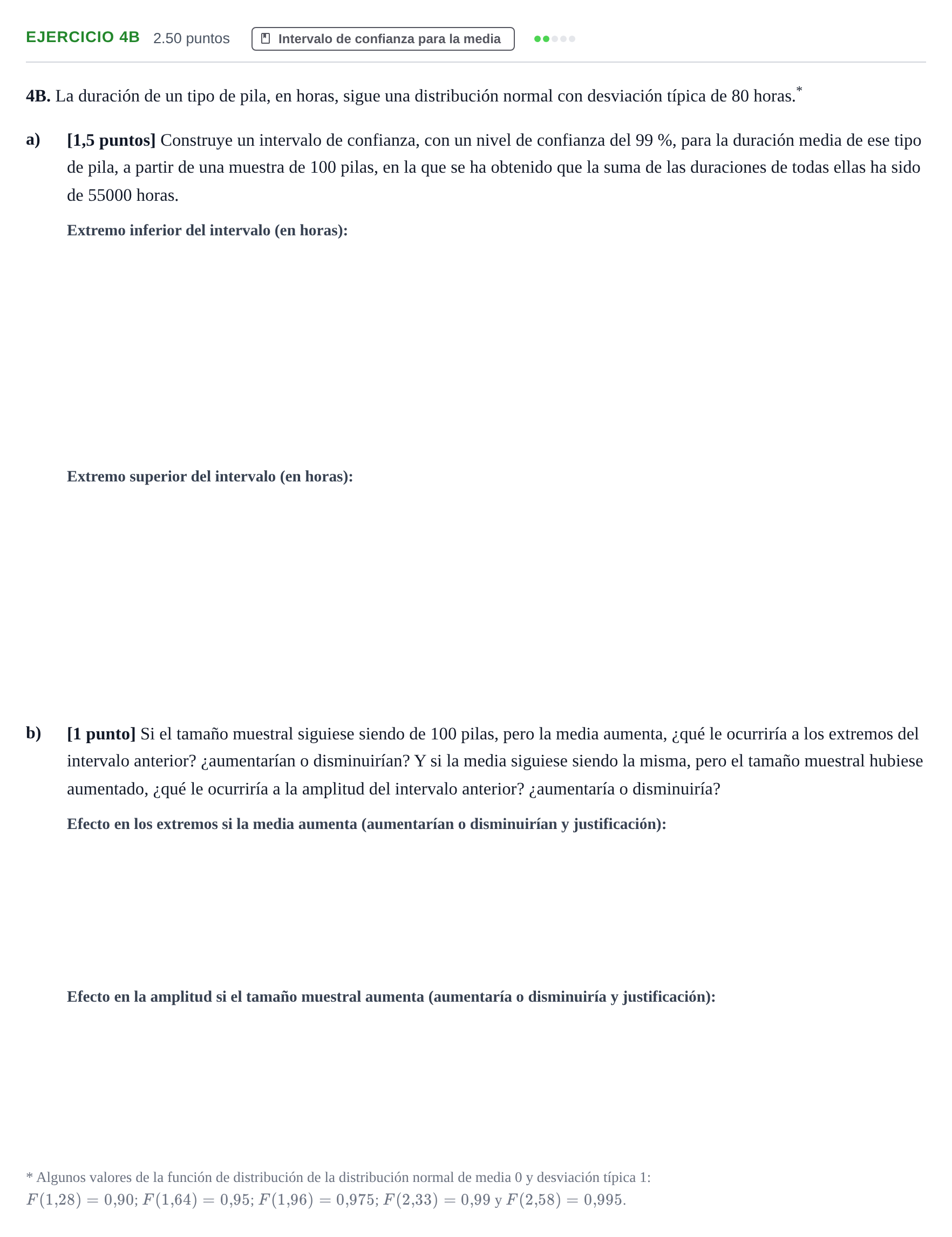 Enunciado: Ejercicio 4B · Matemáticas aplicadas a las Ciencias Sociales II PAU Asturias Ordinaria 2022