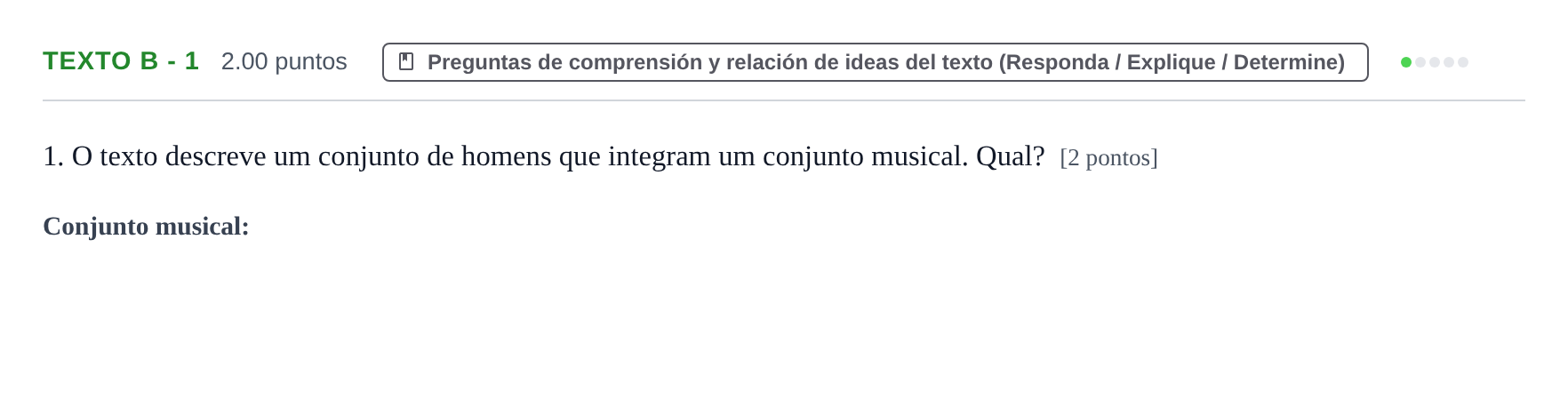 Enunciado: Ejercicio Texto B - 1 · Portugués PAU Asturias Ordinaria (2ª lengua extranjera) 2022