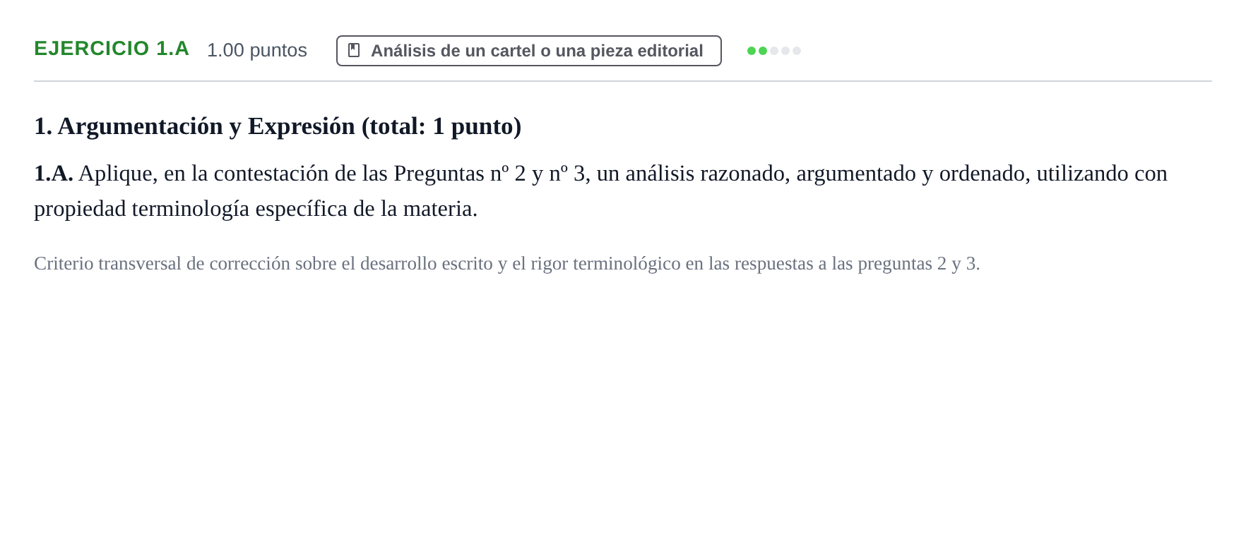 Enunciado: Ejercicio 1.A · Diseño PAU Asturias Extraordinaria 2021
