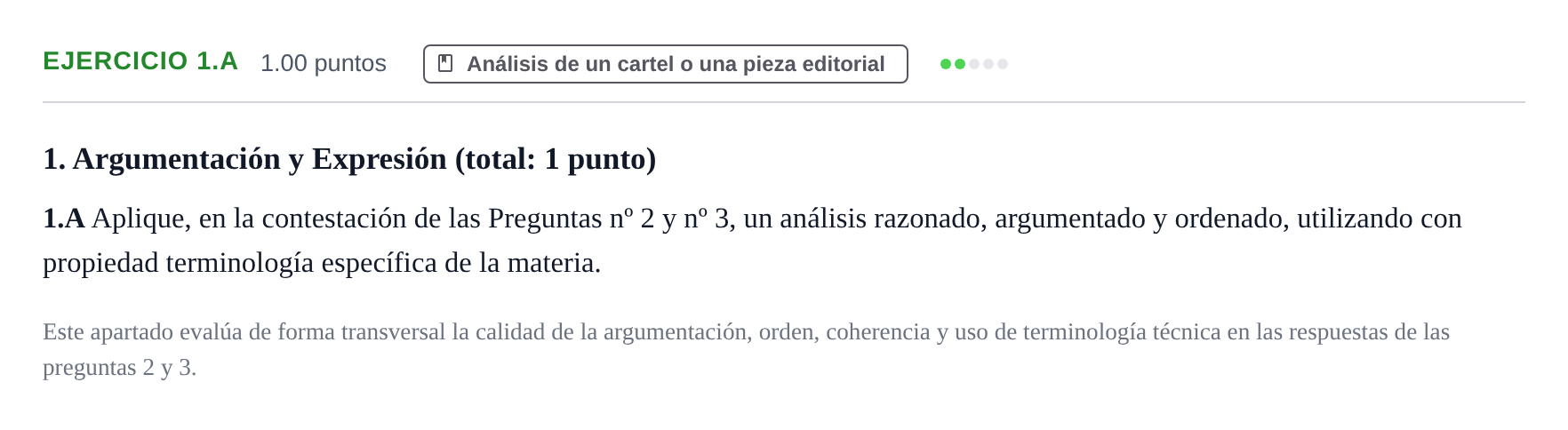 Enunciado: Ejercicio 1.A · Diseño PAU Asturias Ordinaria 2021