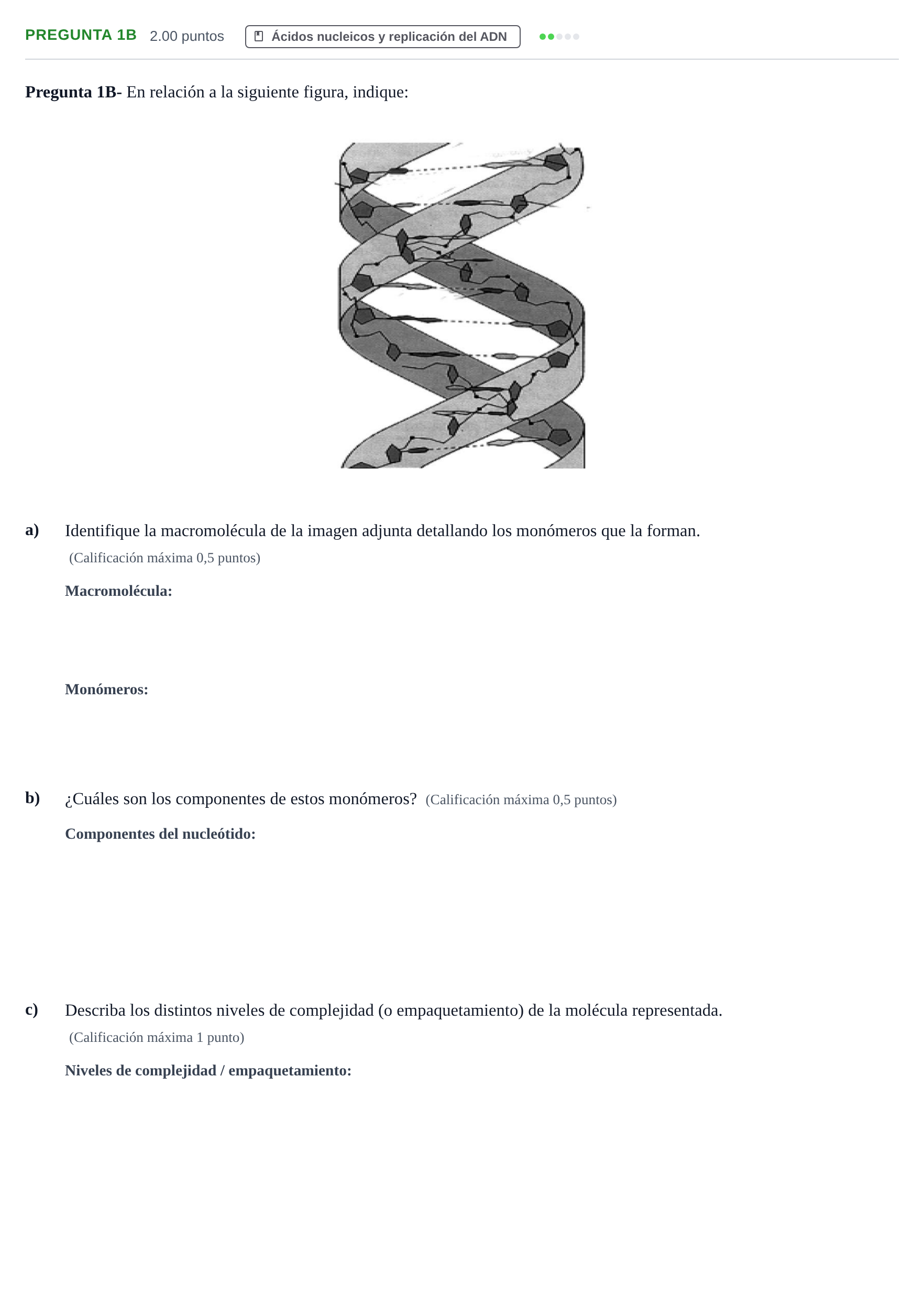 Enunciado: Pregunta 1B · Biología PAU Asturias Ordinaria 2021