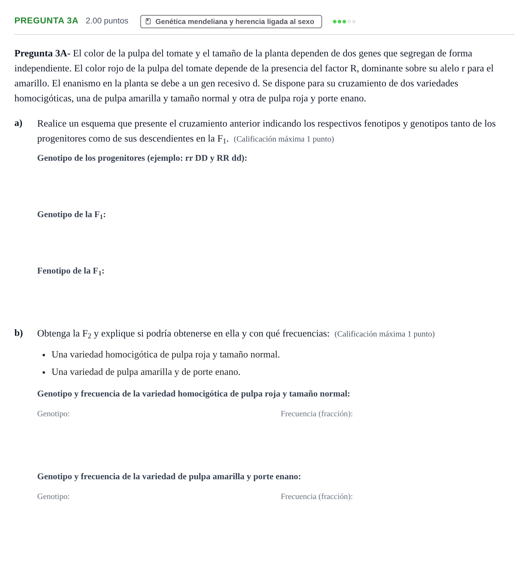 Enunciado: Pregunta 3A · Biología PAU Asturias Ordinaria 2021