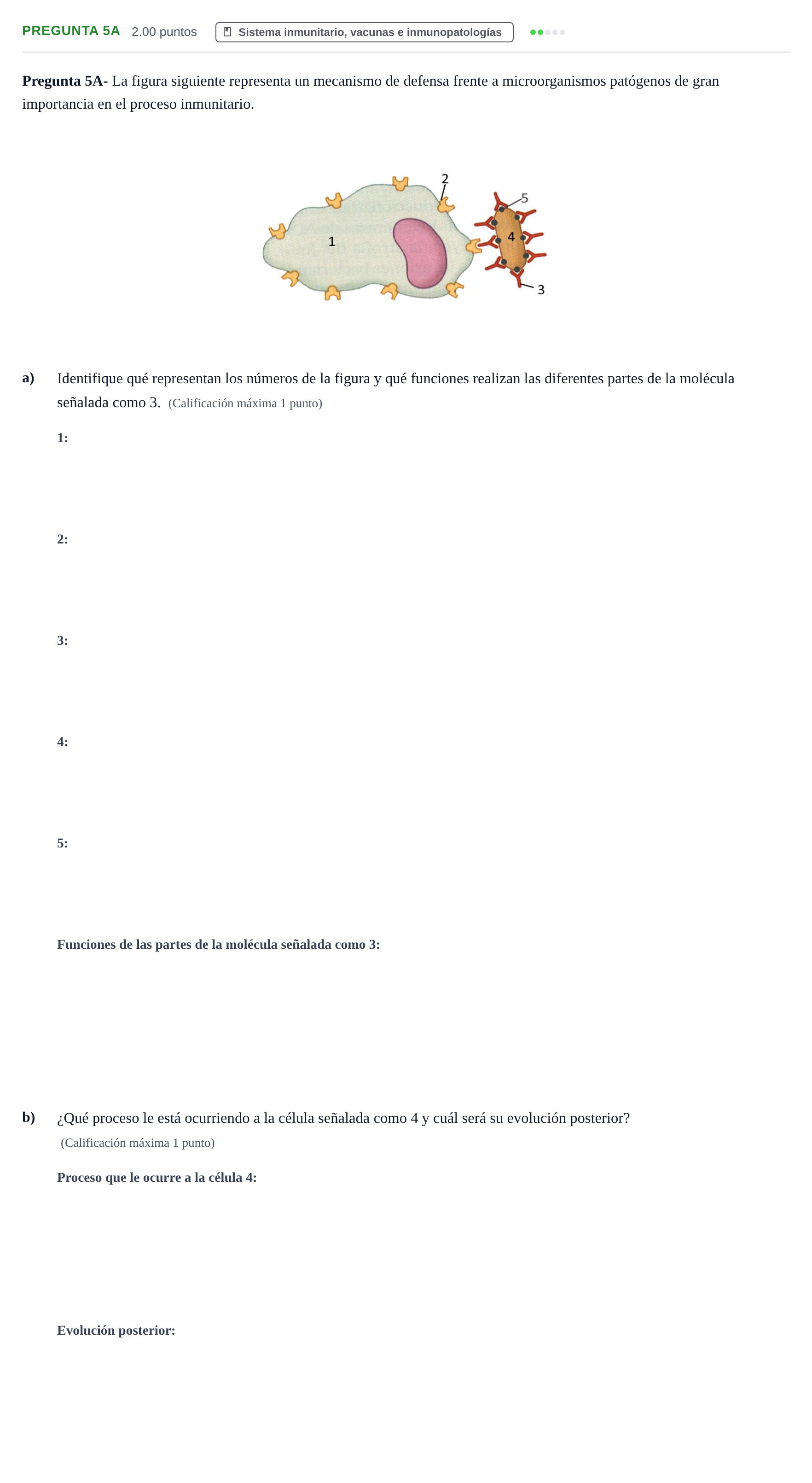 Enunciado: Pregunta 5A · Biología PAU Asturias Ordinaria 2021