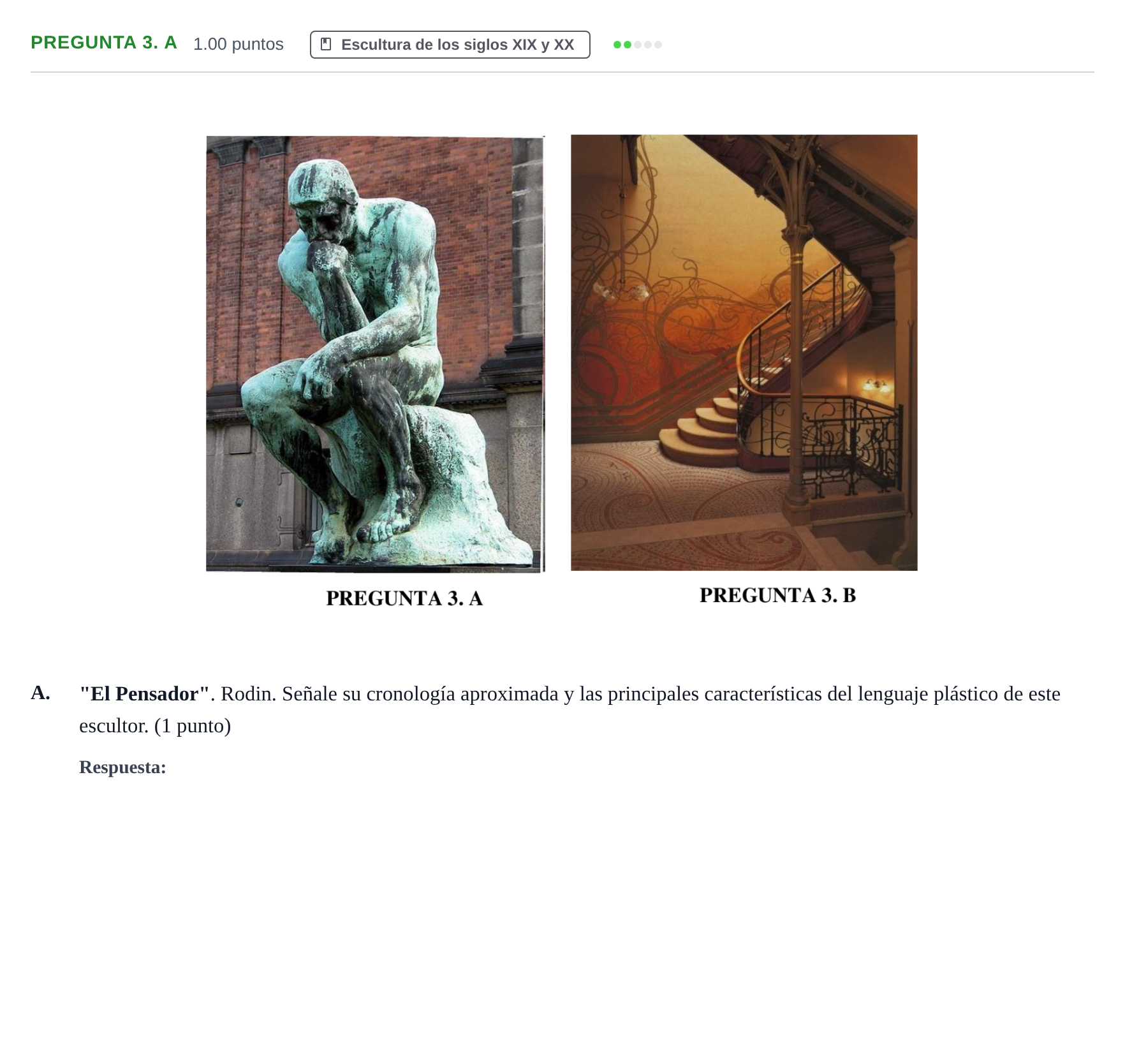 Enunciado: Pregunta 3. A · Fundamentos Artísticos PAU Asturias Extraordinaria 2021