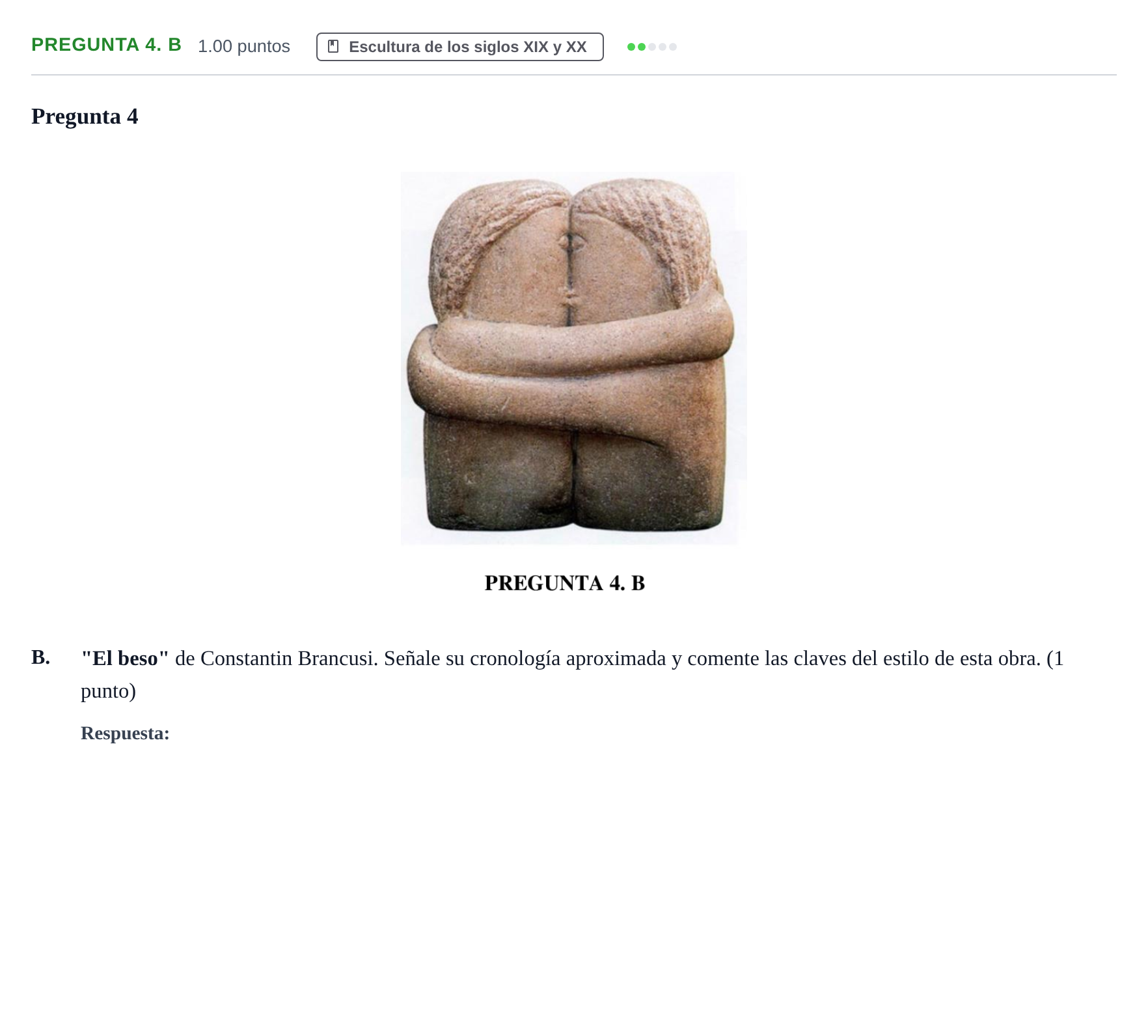 Enunciado: Pregunta 4. B · Fundamentos Artísticos PAU Asturias Extraordinaria 2021