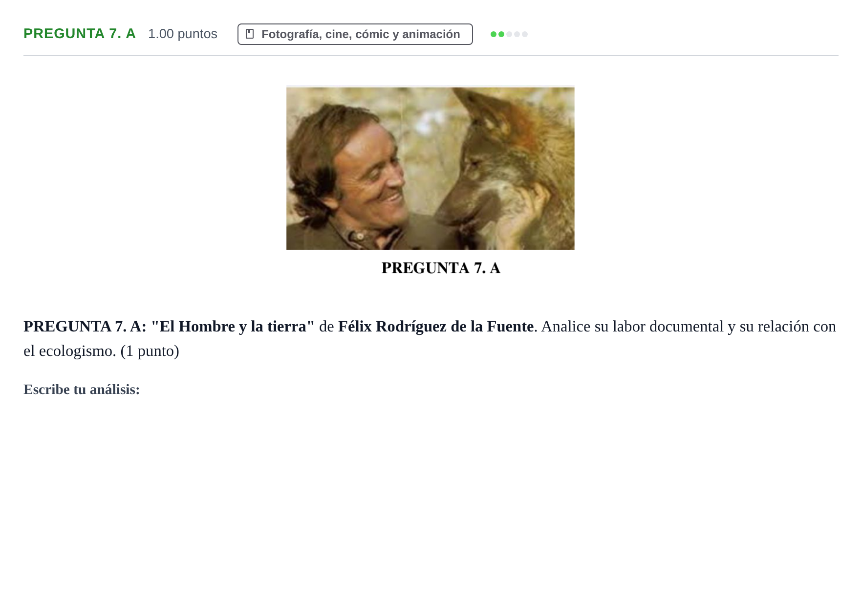 Enunciado: Pregunta 7. A · Fundamentos Artísticos PAU Asturias Extraordinaria 2021