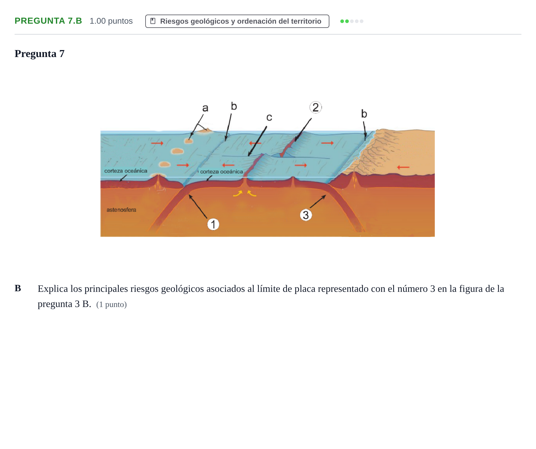 Enunciado: Pregunta 7.B · Geología y Ciencias Ambientales PAU Asturias Ordinaria 2021