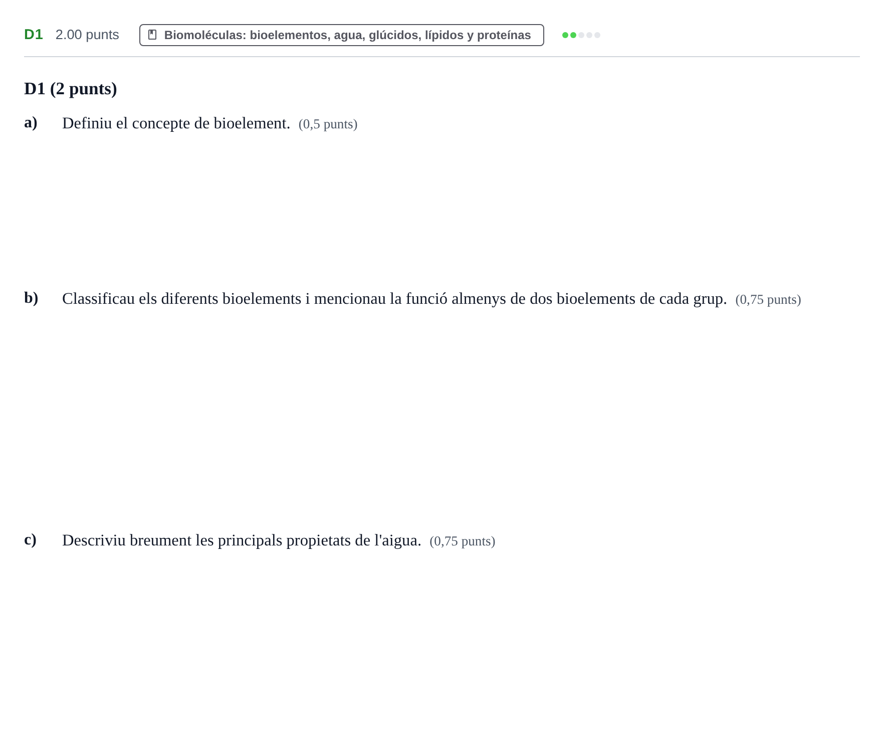 Enunciado: Ejercicio D1 · Ciencias Generales PAU Baleares Extraordinaria 2026