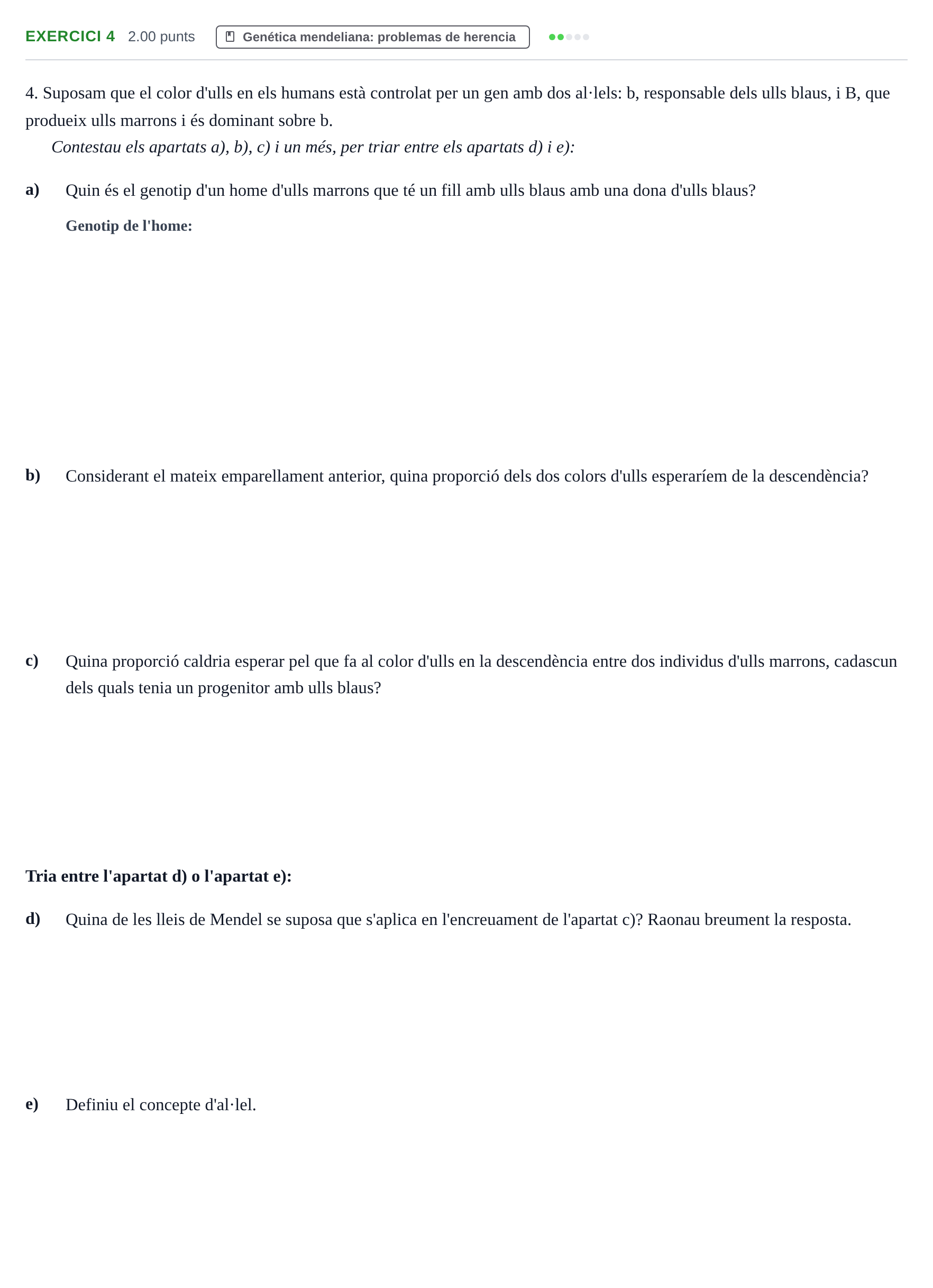 Enunciado: Problema 4 · Biología PAU Baleares Ordinaria 2026