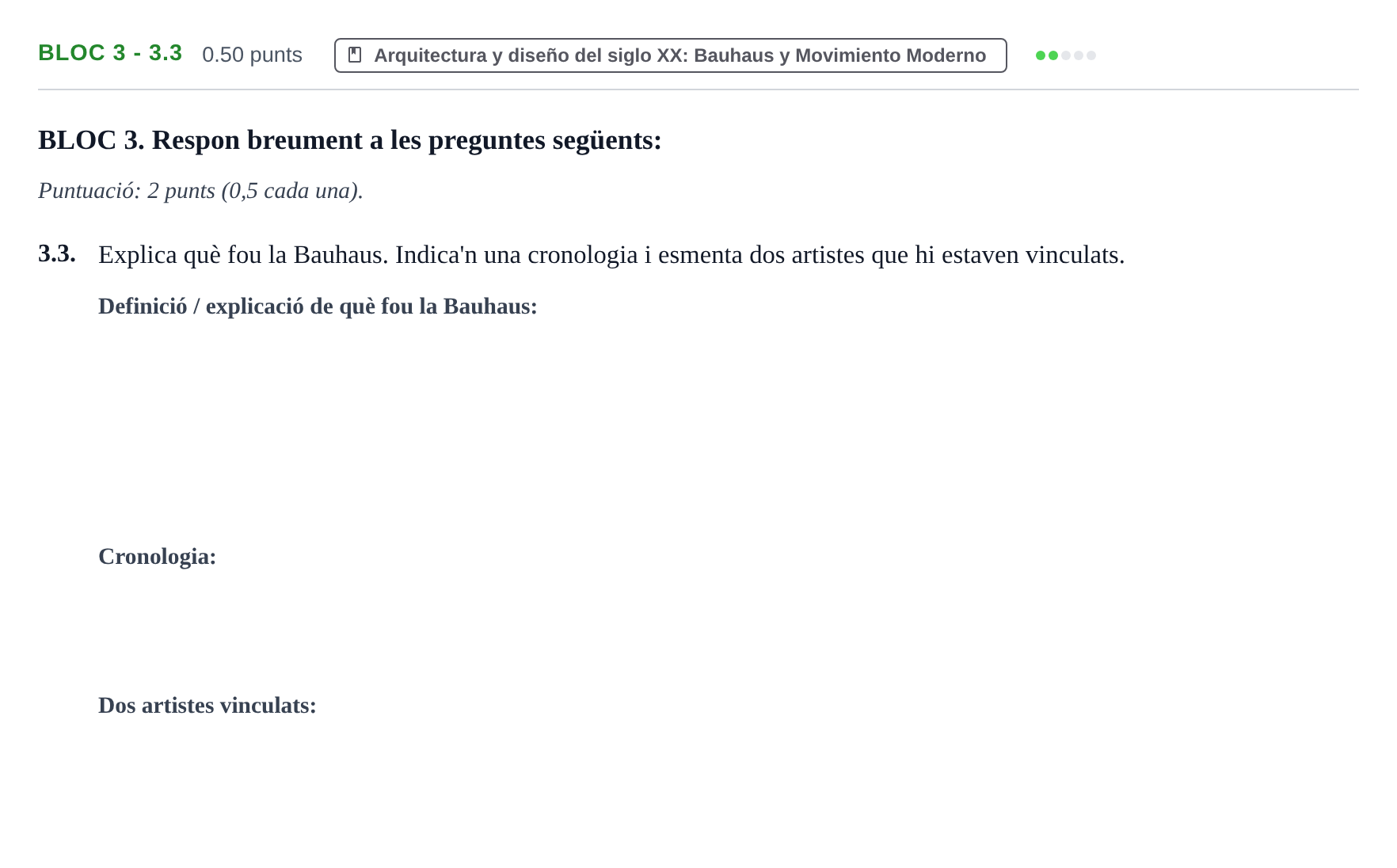 Enunciado: Ejercicio BLOC 3 - 3.3 · Fundamentos Artísticos PAU Baleares Ordinaria 2026