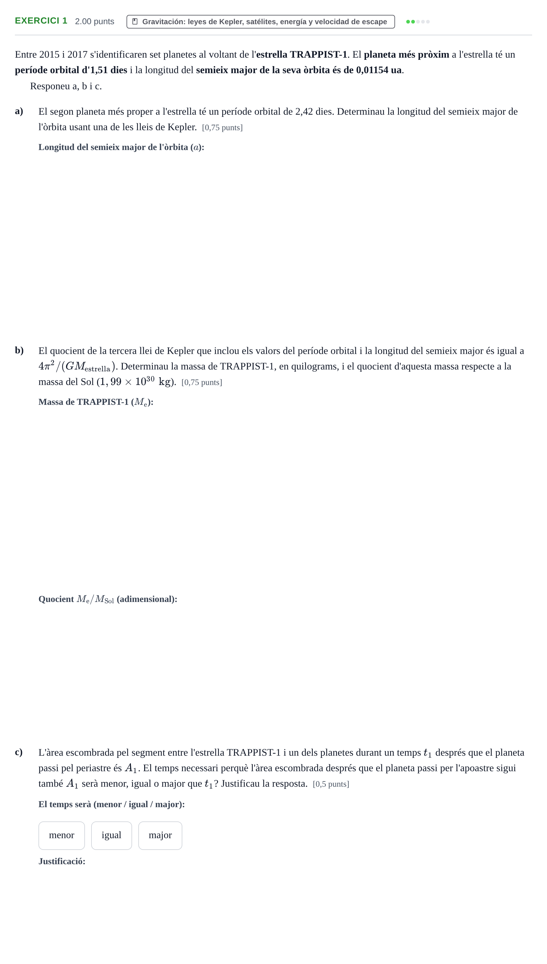 Enunciado: Problema 1 · Física PAU Baleares Extraordinaria 2026