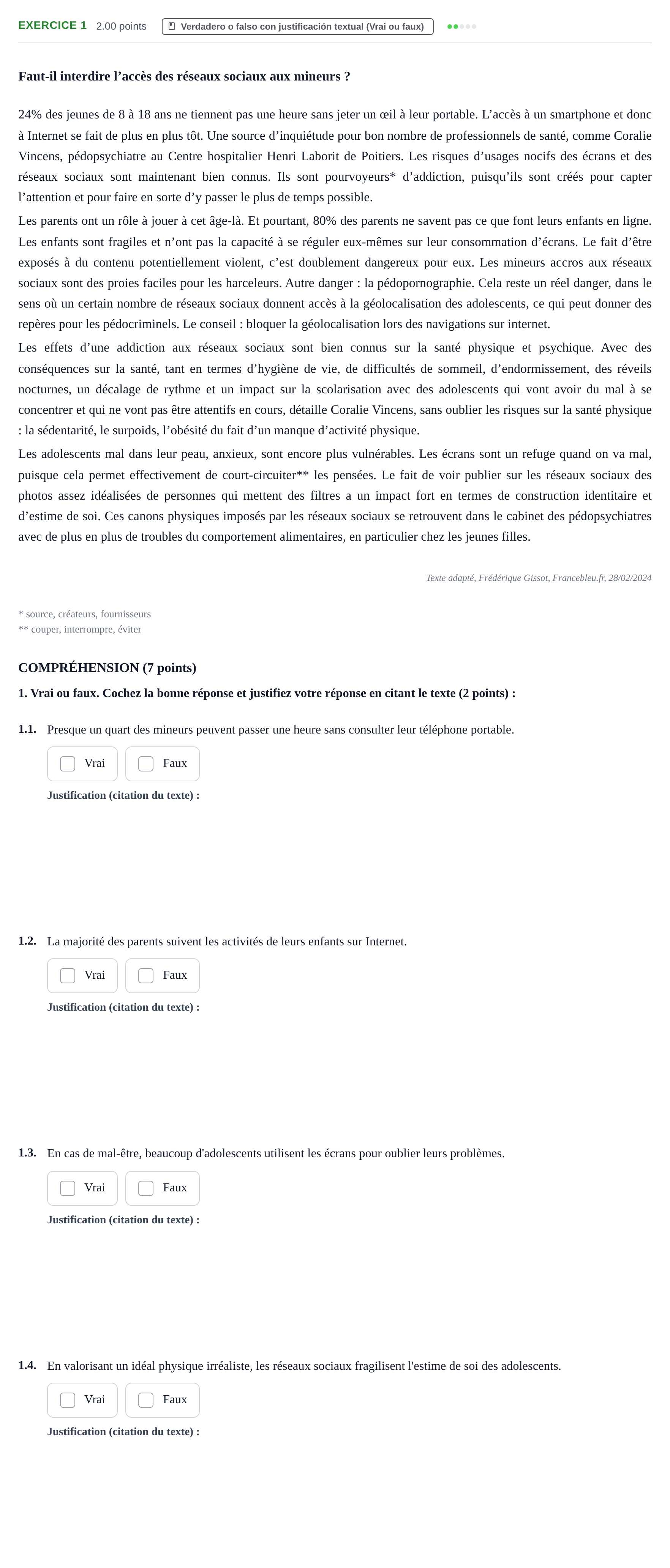 Enunciado: Problema 1 · Francés PAU Baleares Extraordinaria 2026