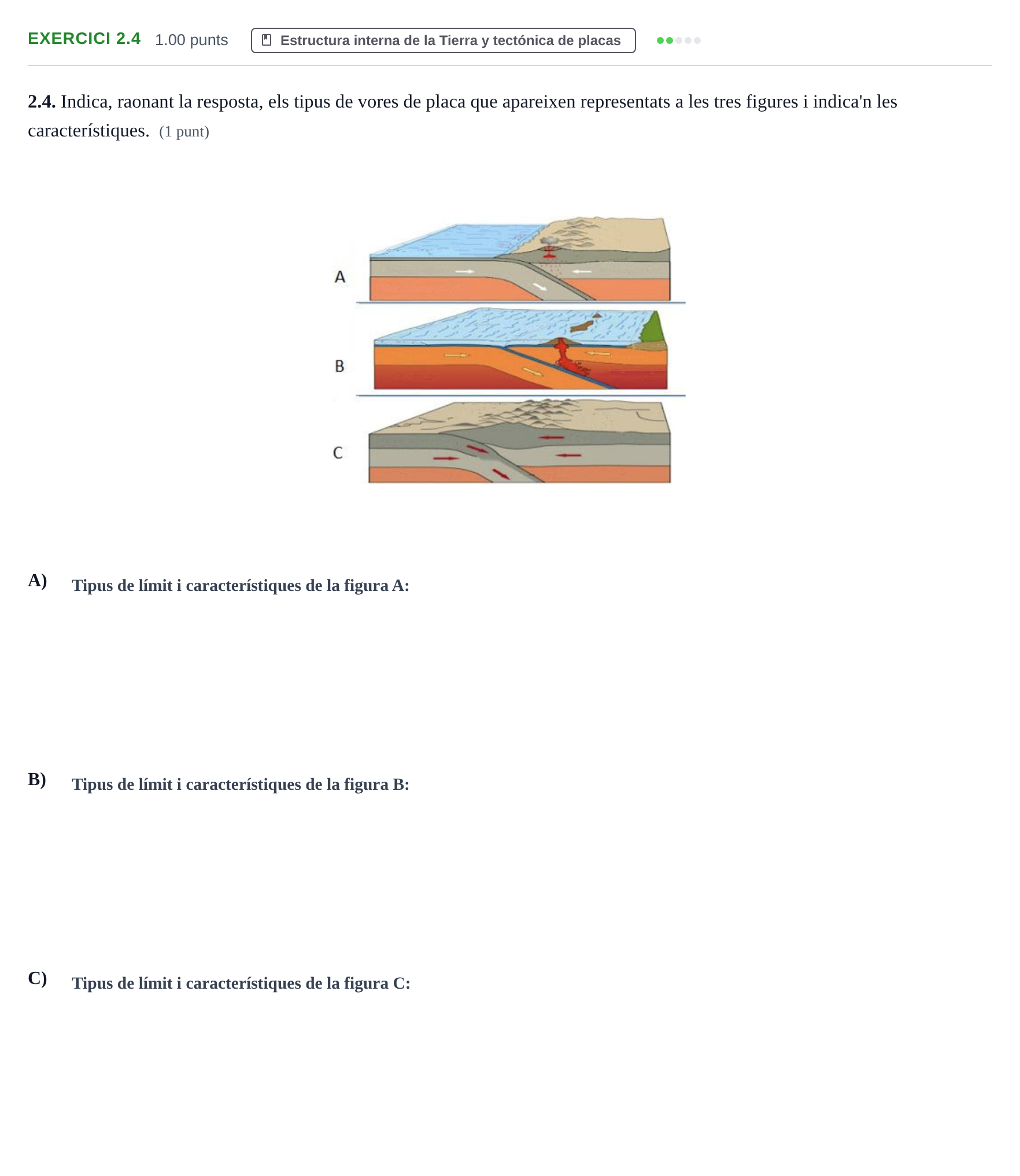 Enunciado: Ejercicio 2.4 · Geología y Ciencias Ambientales PAU Baleares Extraordinaria 2026
