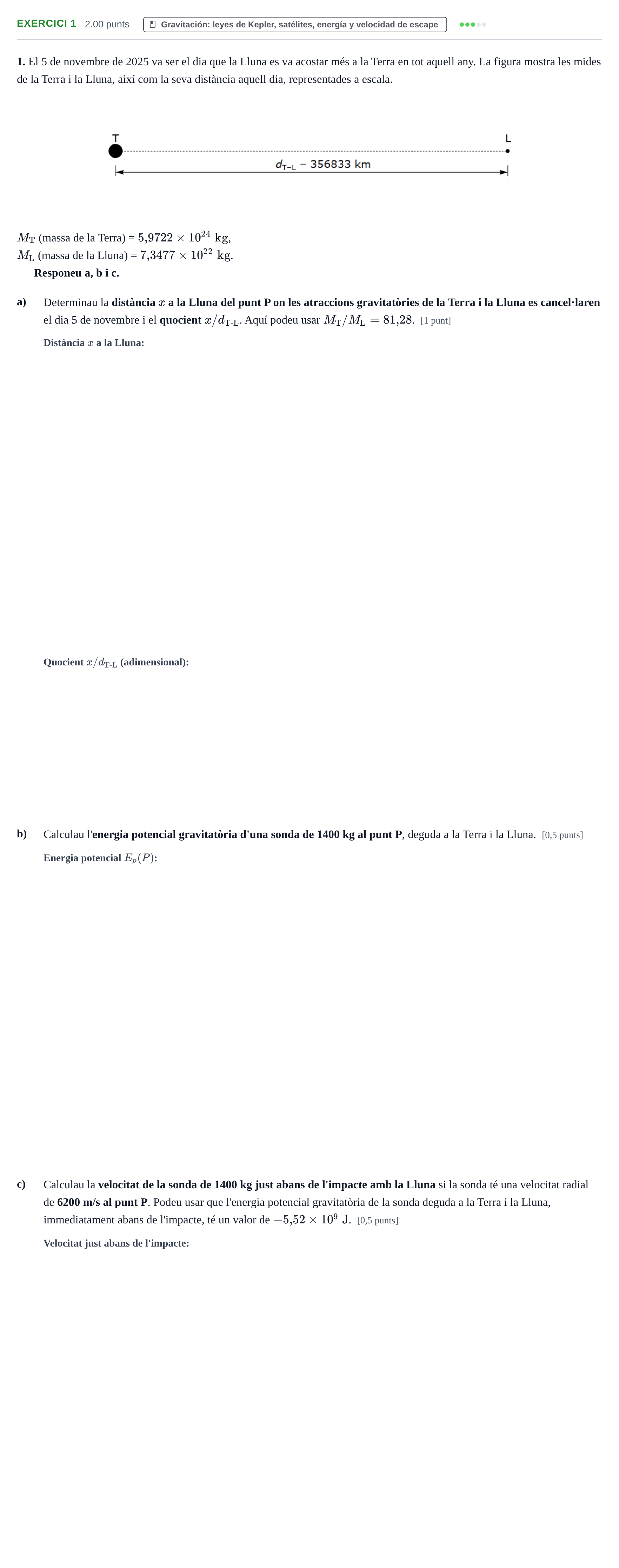 Enunciado: Problema 1 · Física PAU Baleares Ordinaria 2026