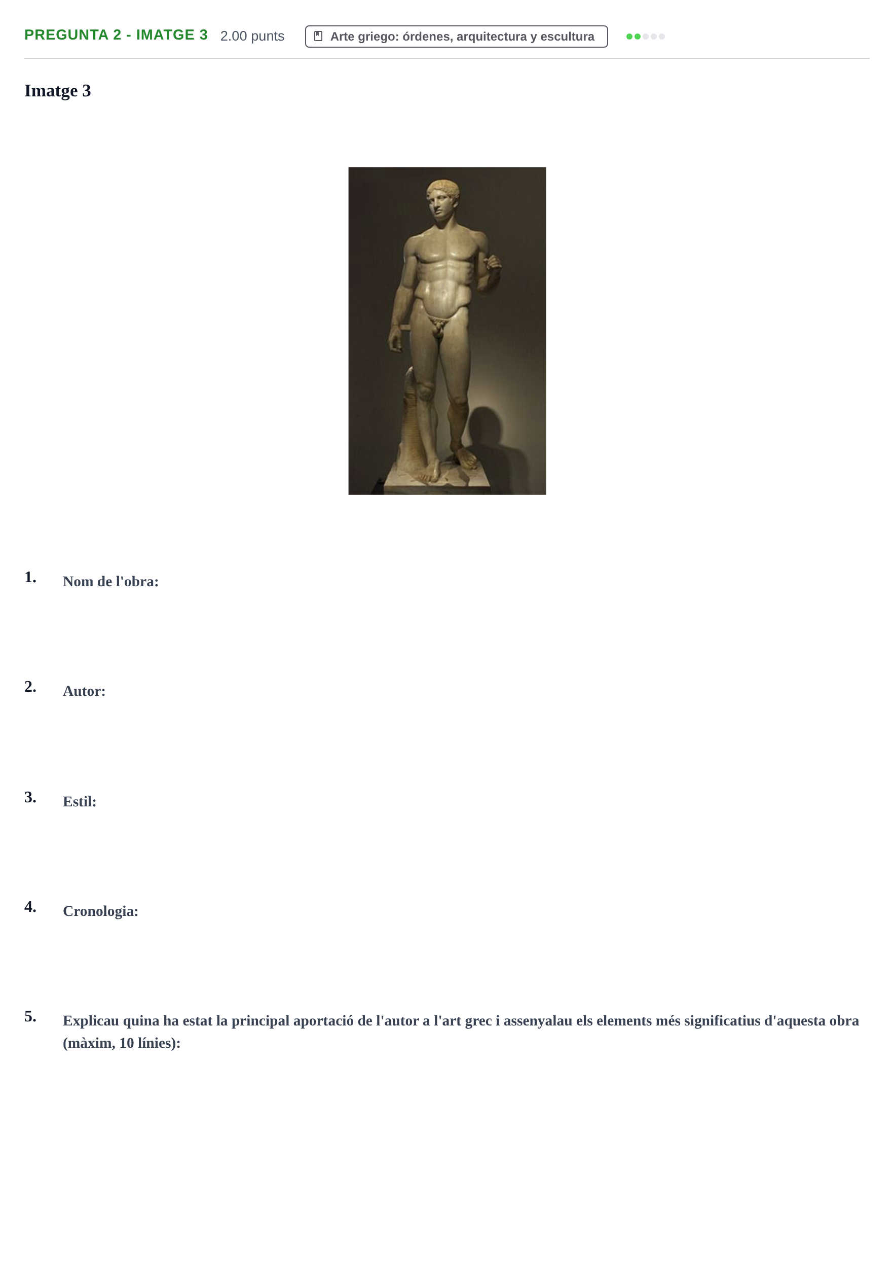 Enunciado: Pregunta 2 - Imatge 3 · Historia del Arte PAU Baleares Extraordinaria 2026