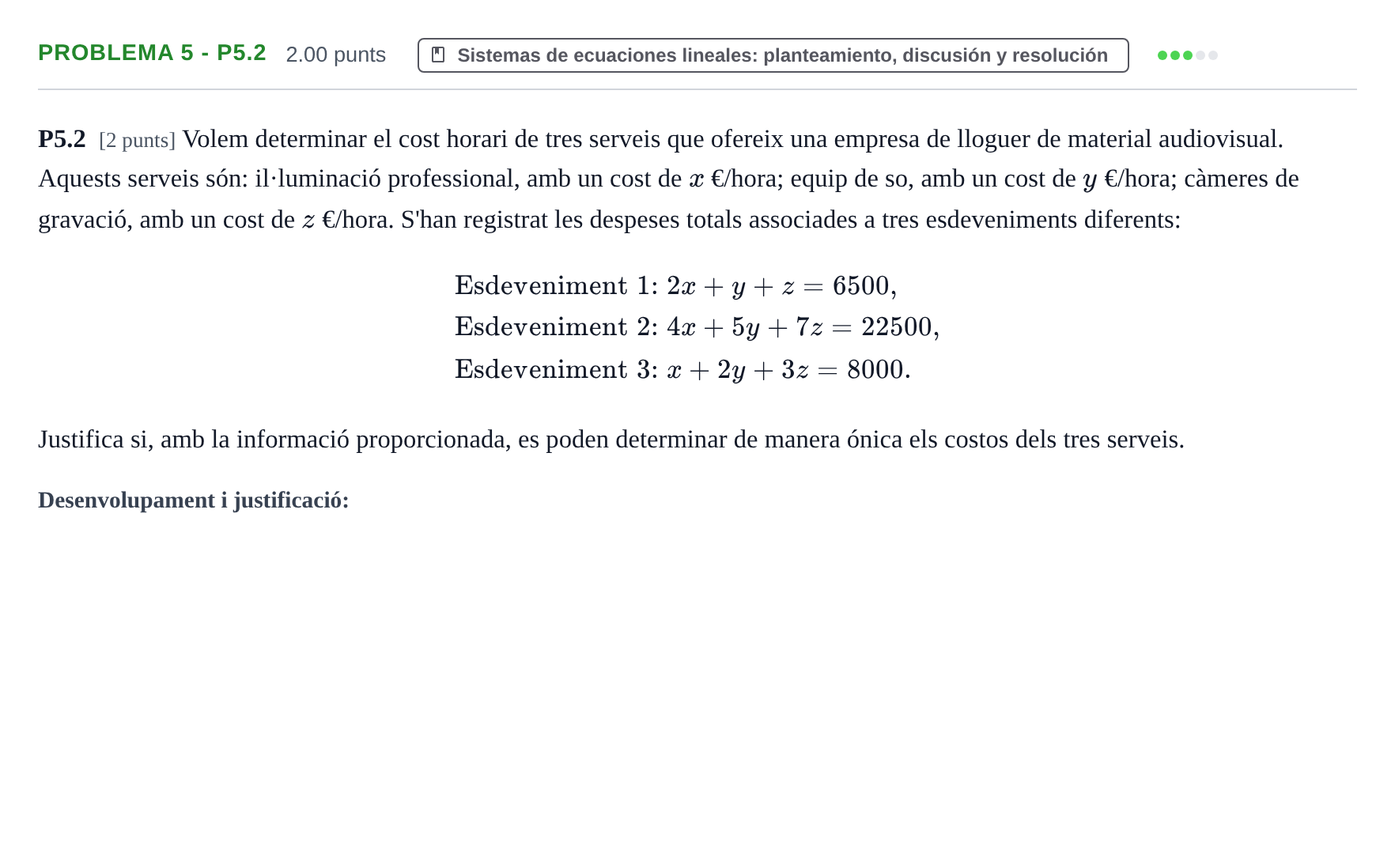 Enunciado: Problema 5 - P5.2 · Matemáticas II PAU Baleares Extraordinaria 2026