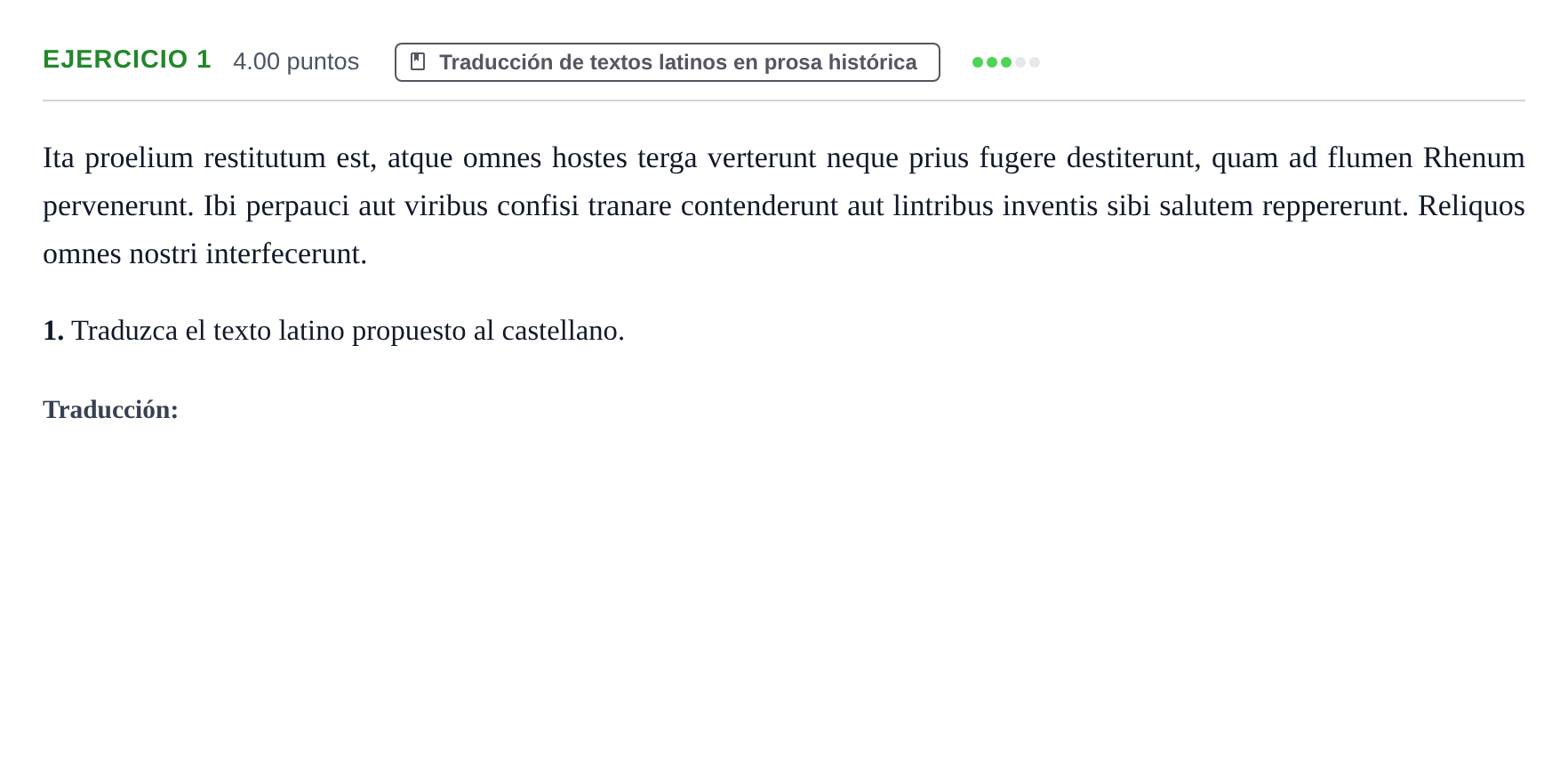 Enunciado: Problema 1 · Latín II PAU Asturias Ordinaria 2021