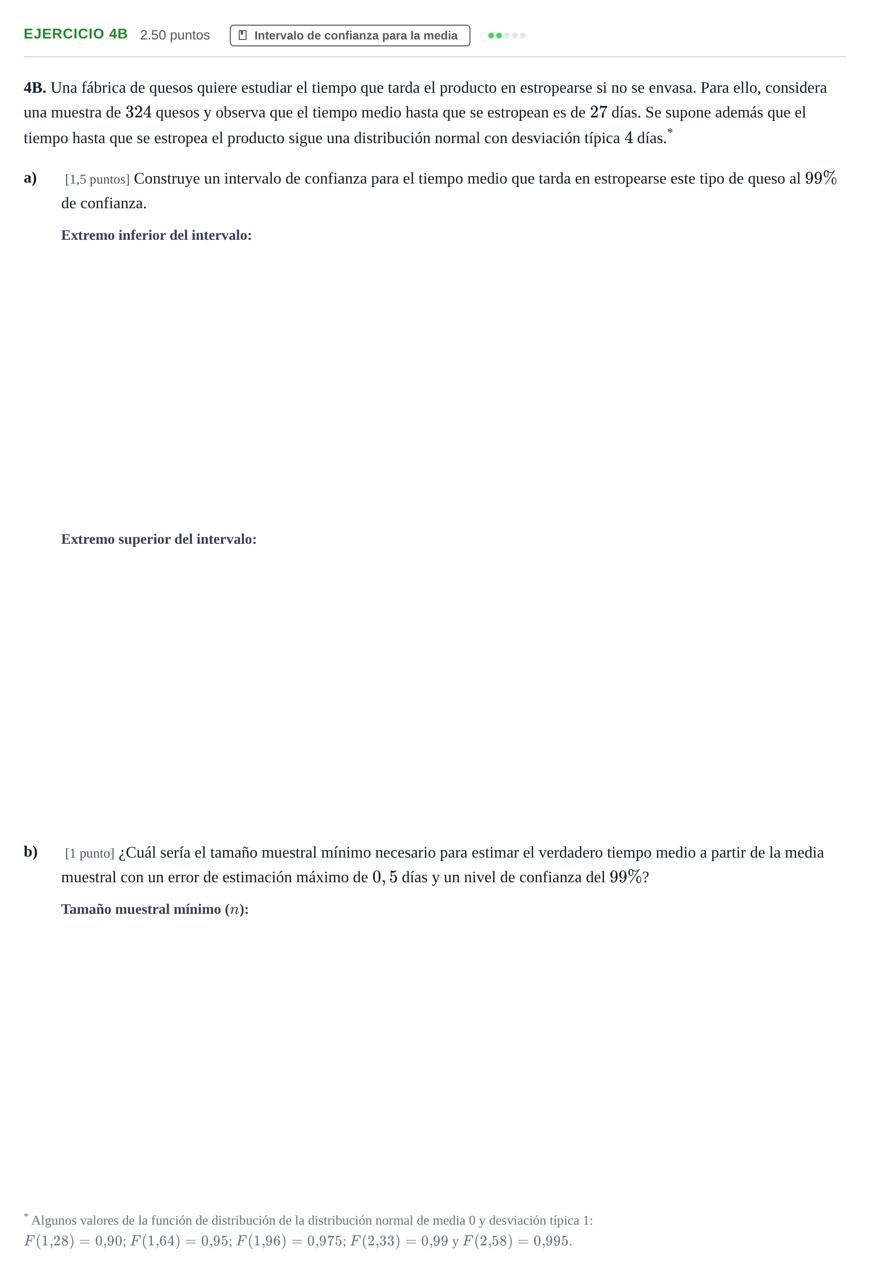 Enunciado: Ejercicio 4B · Matemáticas aplicadas a las Ciencias Sociales II PAU Asturias Extraordinaria 2021