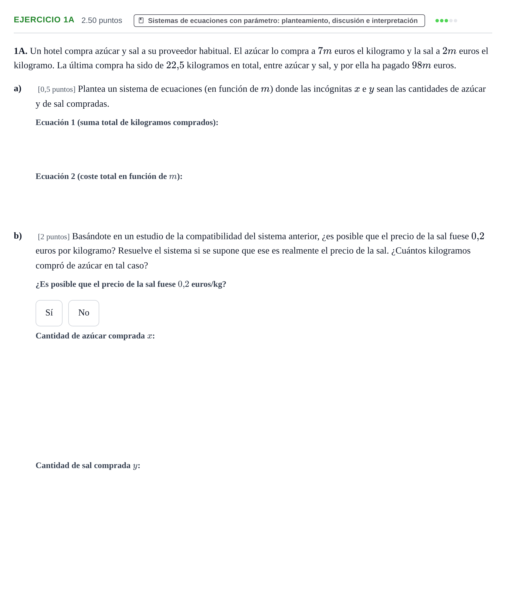 Enunciado: Ejercicio 1A · Matemáticas aplicadas a las Ciencias Sociales II PAU Asturias Ordinaria 2021