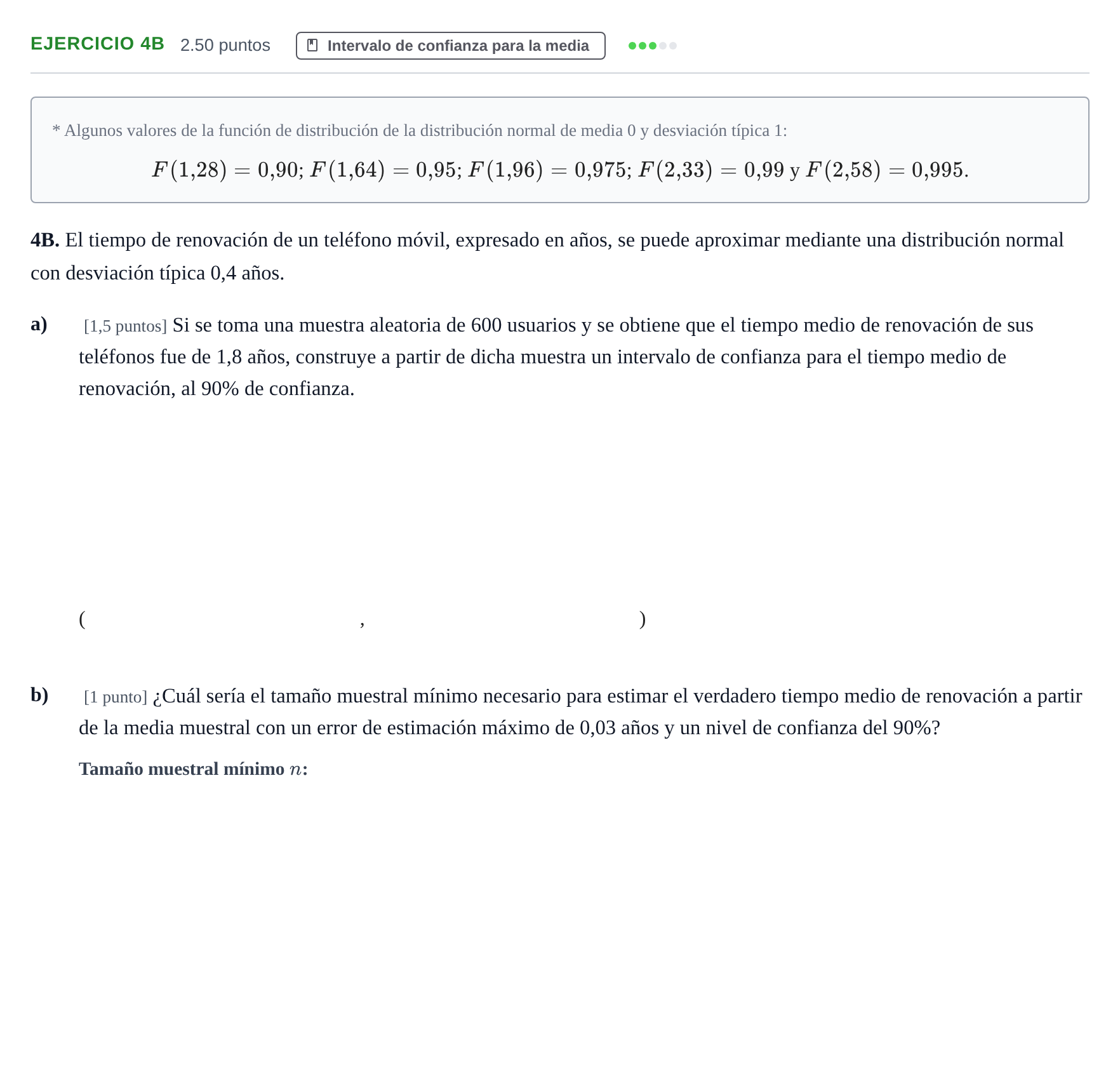 Enunciado: Ejercicio 4B · Matemáticas aplicadas a las Ciencias Sociales II PAU Asturias Ordinaria 2021