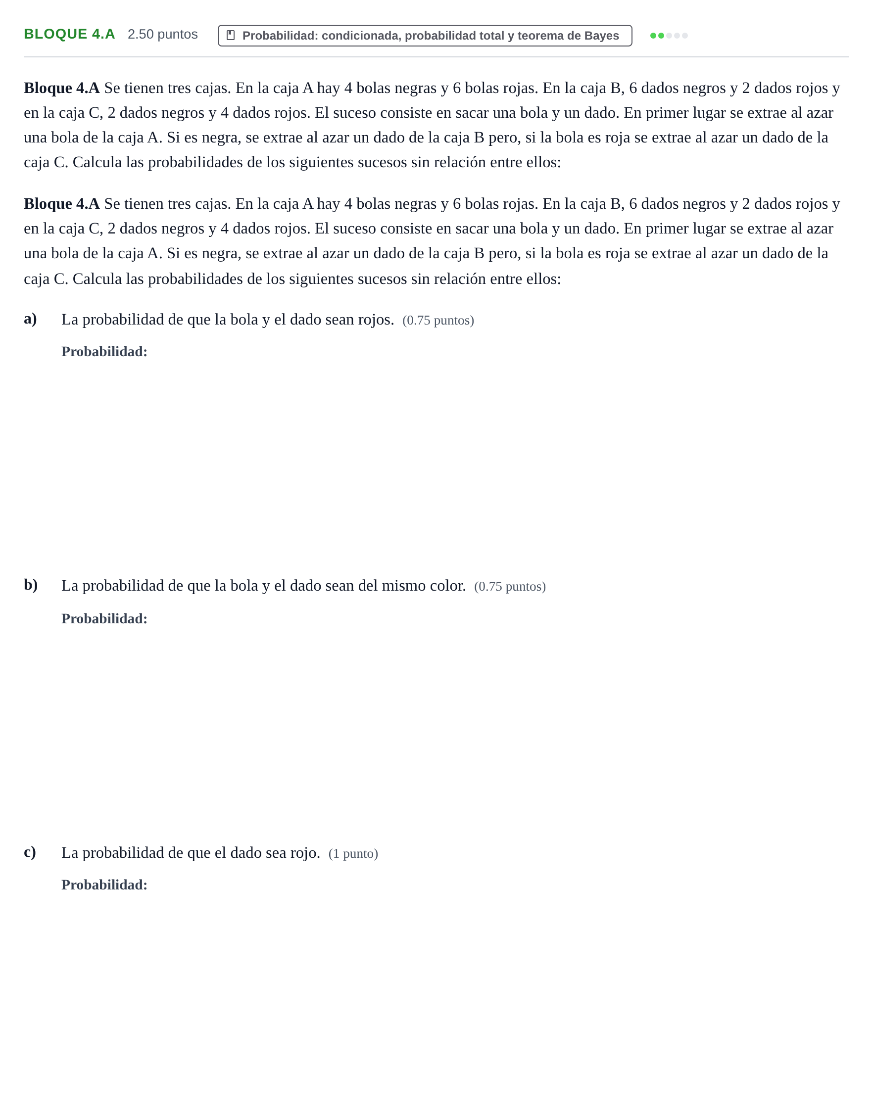 Enunciado: Bloque 4.A · Matemáticas II PAU Asturias Extraordinaria 2021