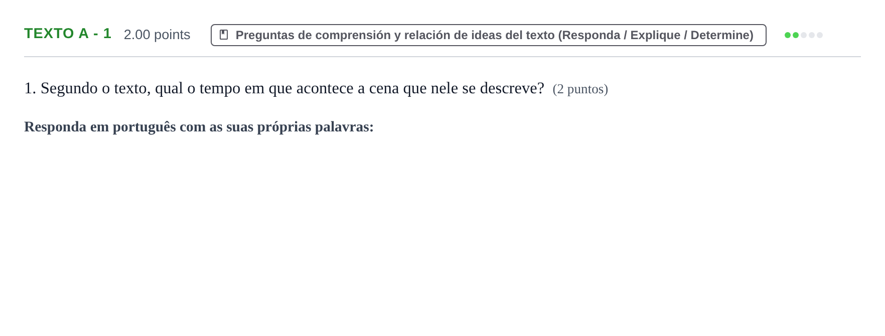 Enunciado: Ejercicio Texto A - 1 · Portugués PAU Asturias Ordinaria 2021