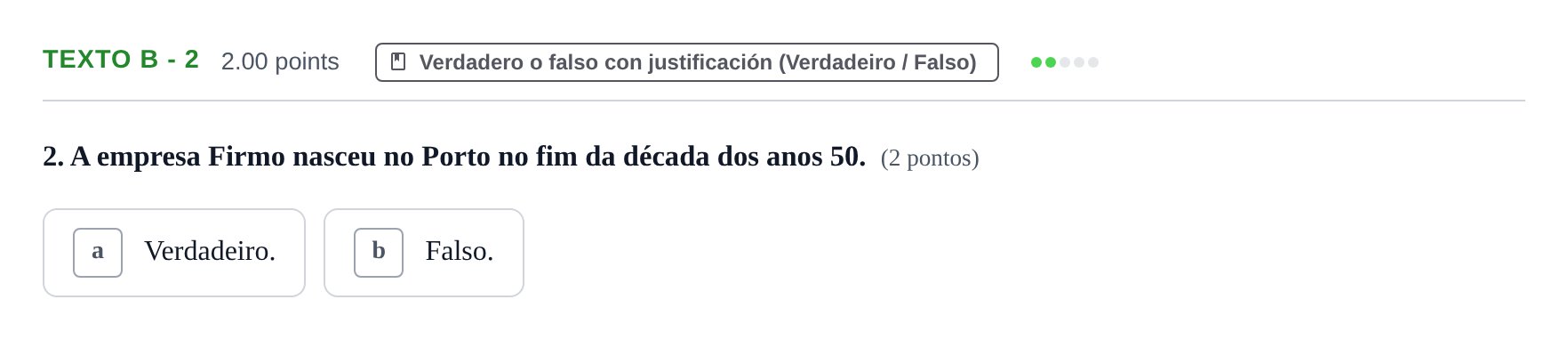 Enunciado: Ejercicio Texto B - 2 · Portugués PAU Asturias Ordinaria 2021