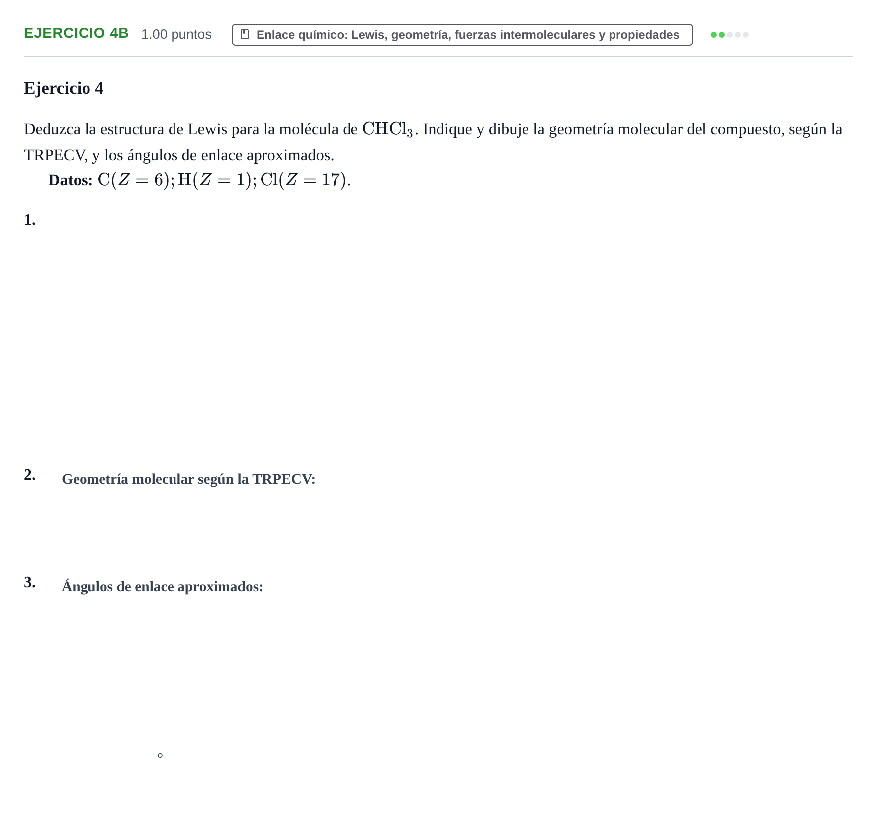 Enunciado: Ejercicio 4B - Enlace químico · Química PAU Asturias Extraordinaria 2021