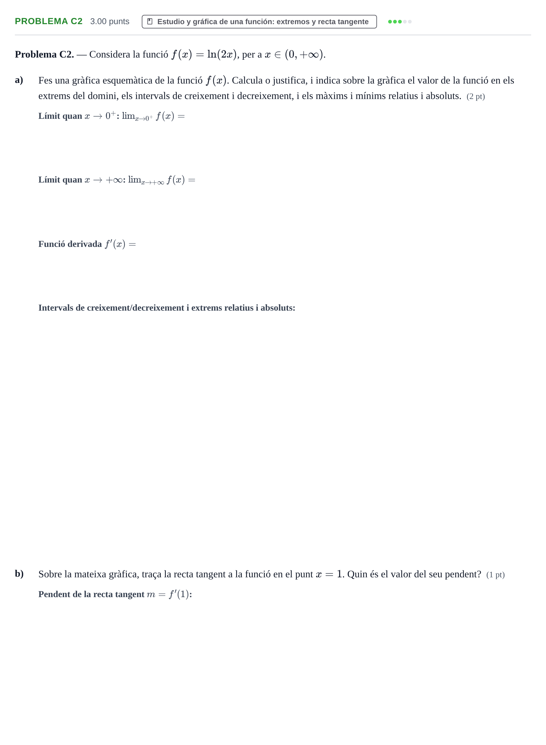 Enunciado: Problema C2 · Matemáticas aplicadas a las Ciencias Sociales II PAU Baleares Extraordinaria 2026