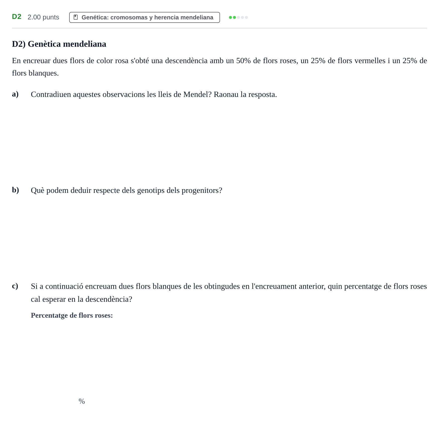 Enunciado: Ejercicio D2 · Ciencias Generales PAU Baleares Extraordinaria 2025