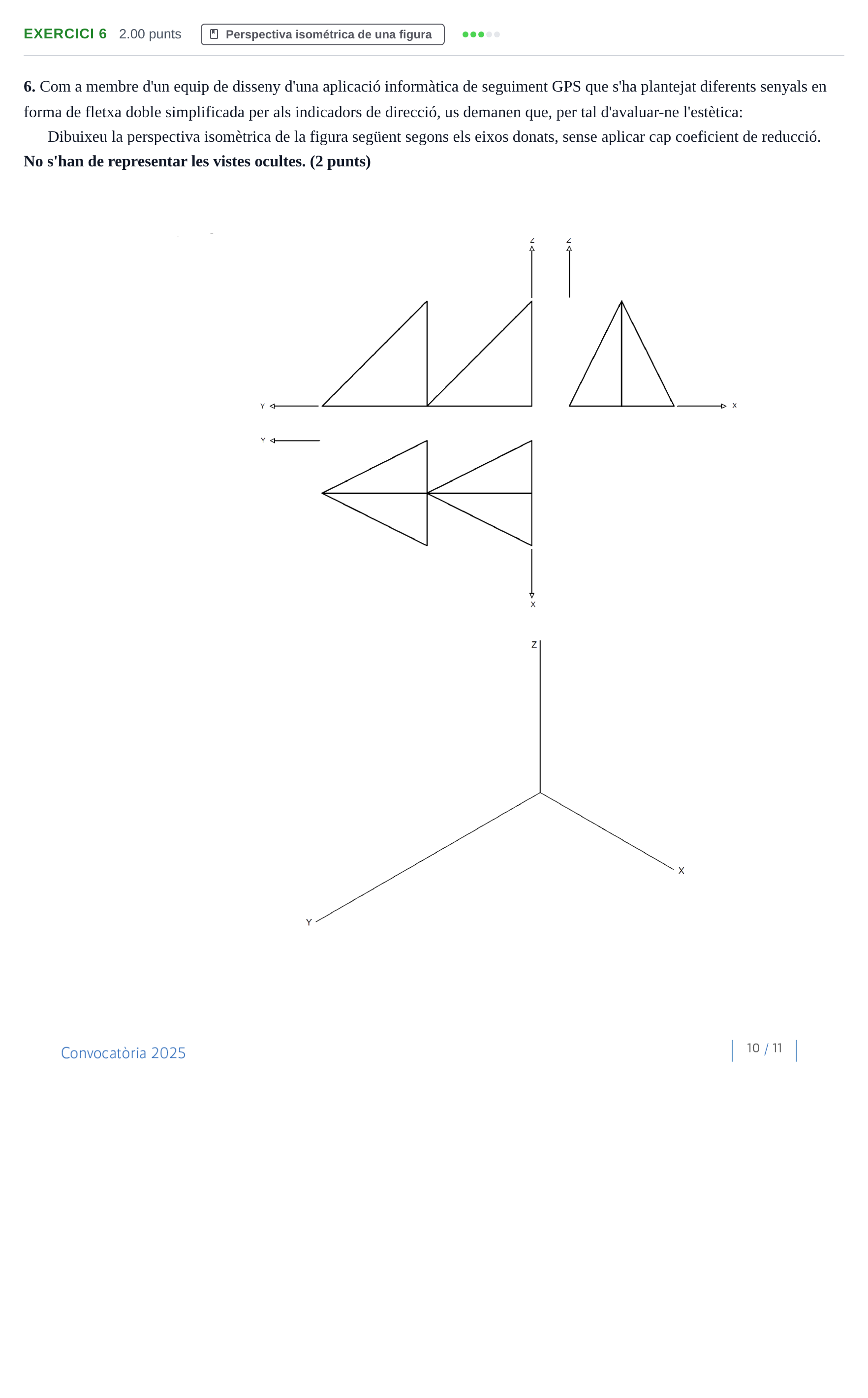 Enunciado: Problema 6 · Dibujo Técnico Aplicado a las Artes Plásticas y al Diseño PAU Baleares Extraordinaria 2025