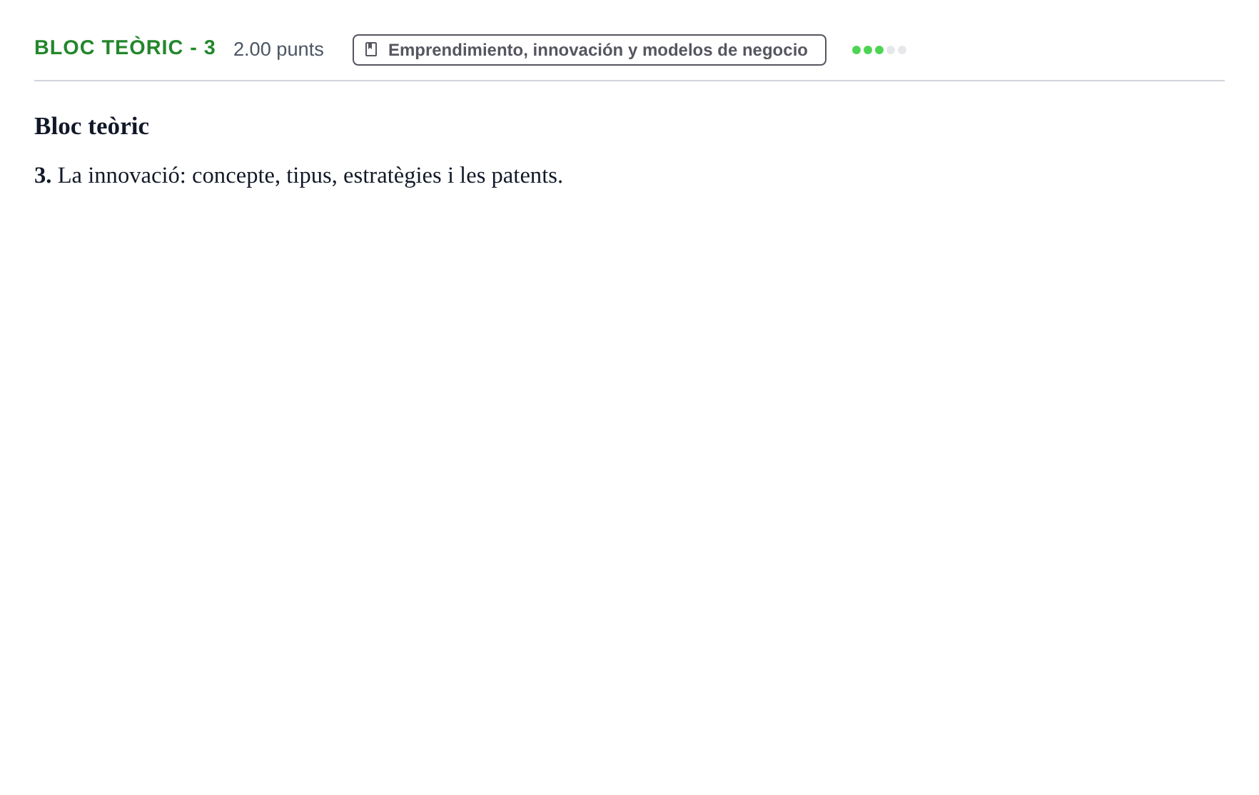 Enunciado: Ejercicio Bloc teòric - 3 · Empresa y Diseño de Modelos de Negocio PAU Baleares Ordinaria 2025