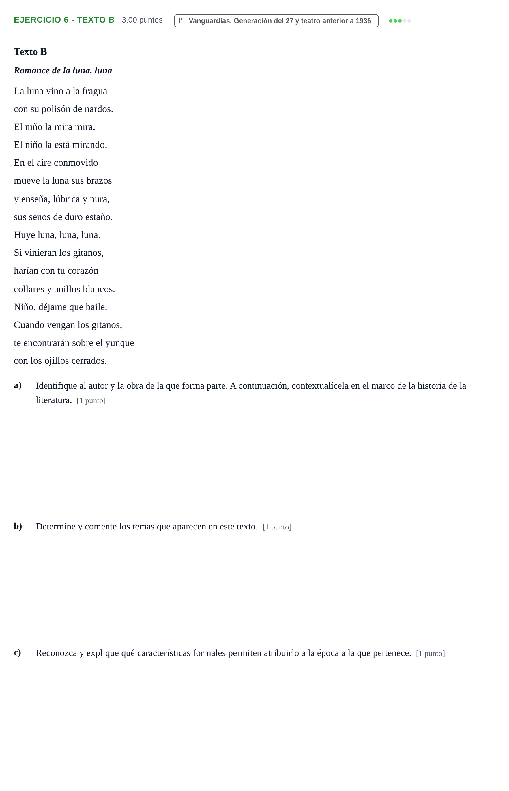 Enunciado: Ejercicio 6 - Texto B · Lengua Castellana y Literatura II PAU Baleares Extraordinaria 2025