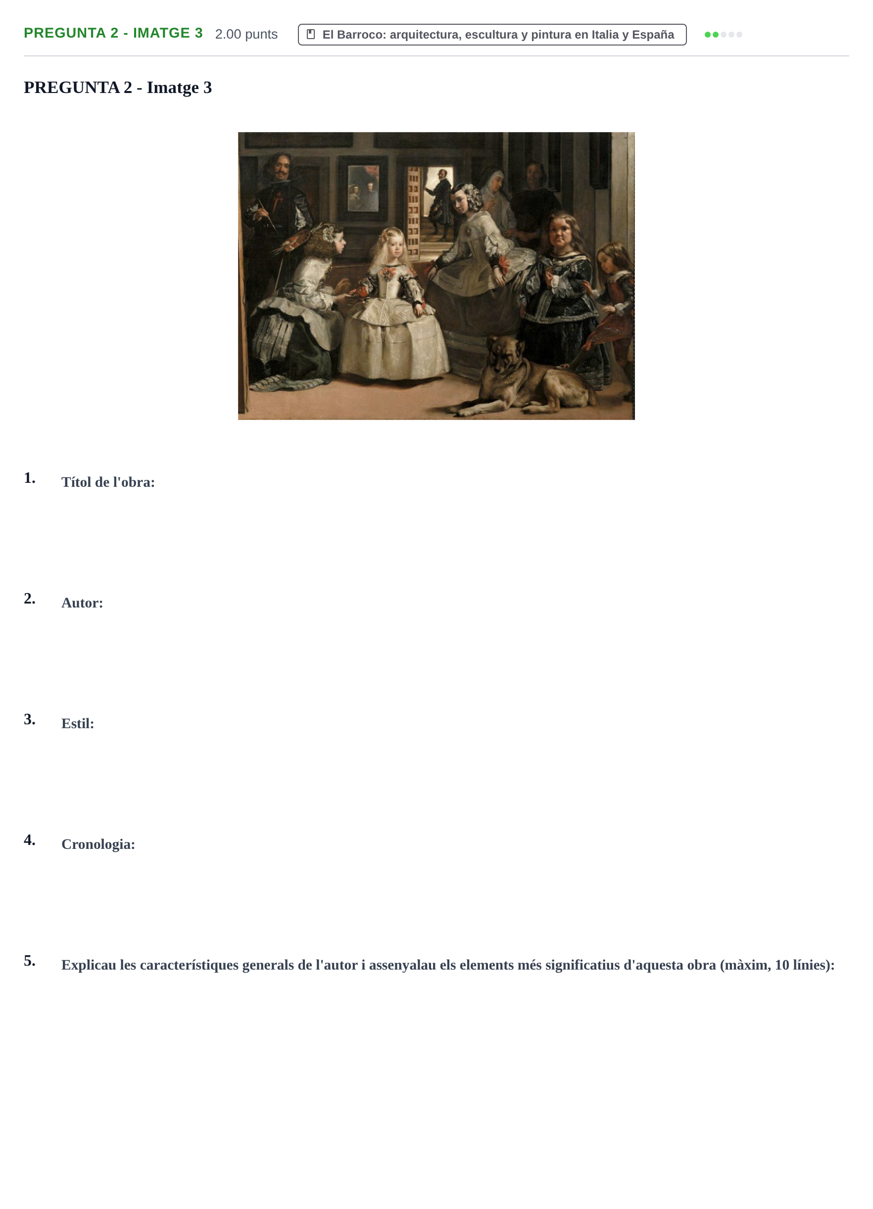Enunciado: Pregunta 2 - Imatge 3 · Historia del Arte PAU Baleares Extraordinaria 2025